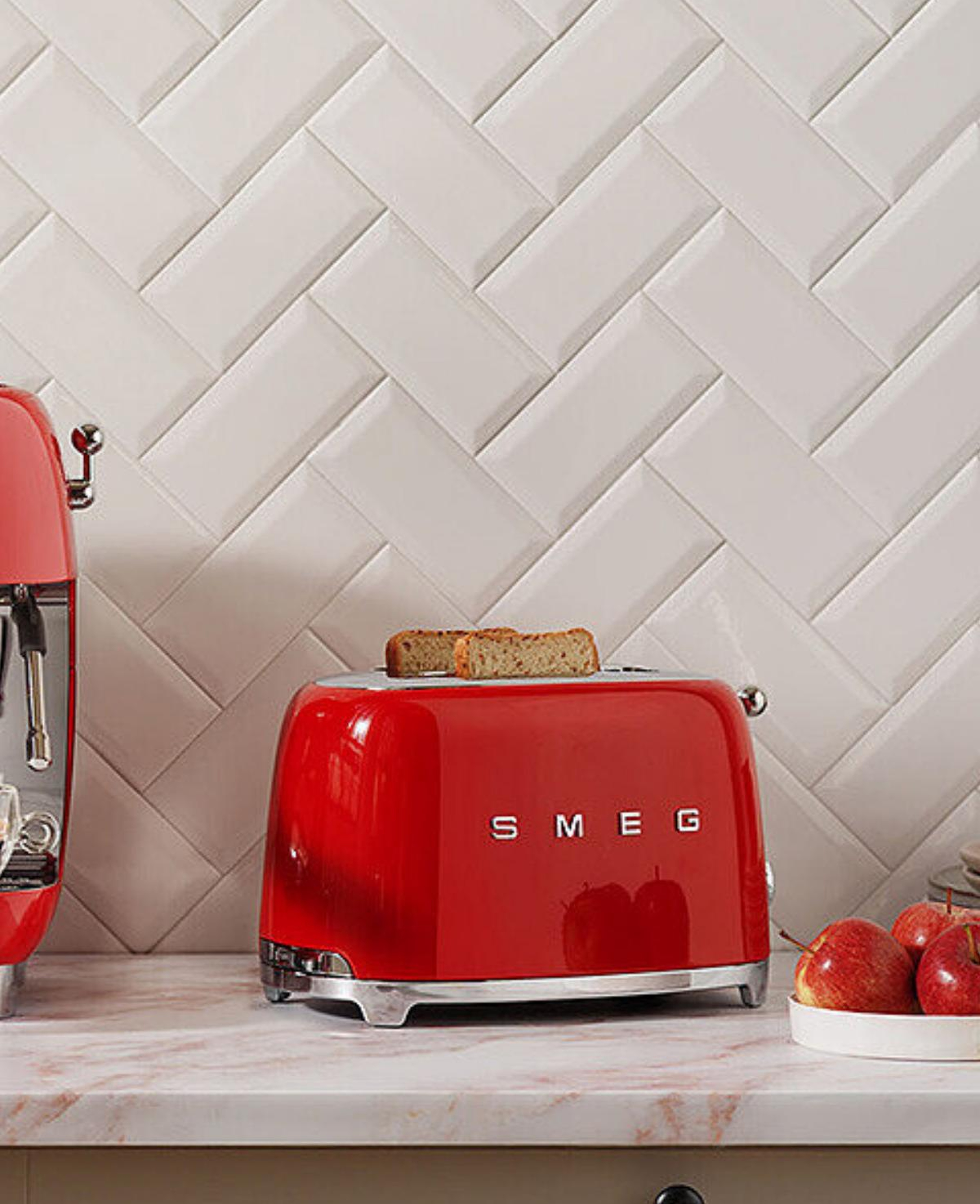 Smeg 50's Style Retro Kırmızı Ekmek Kızartma Makinesi Tsf01rdeu