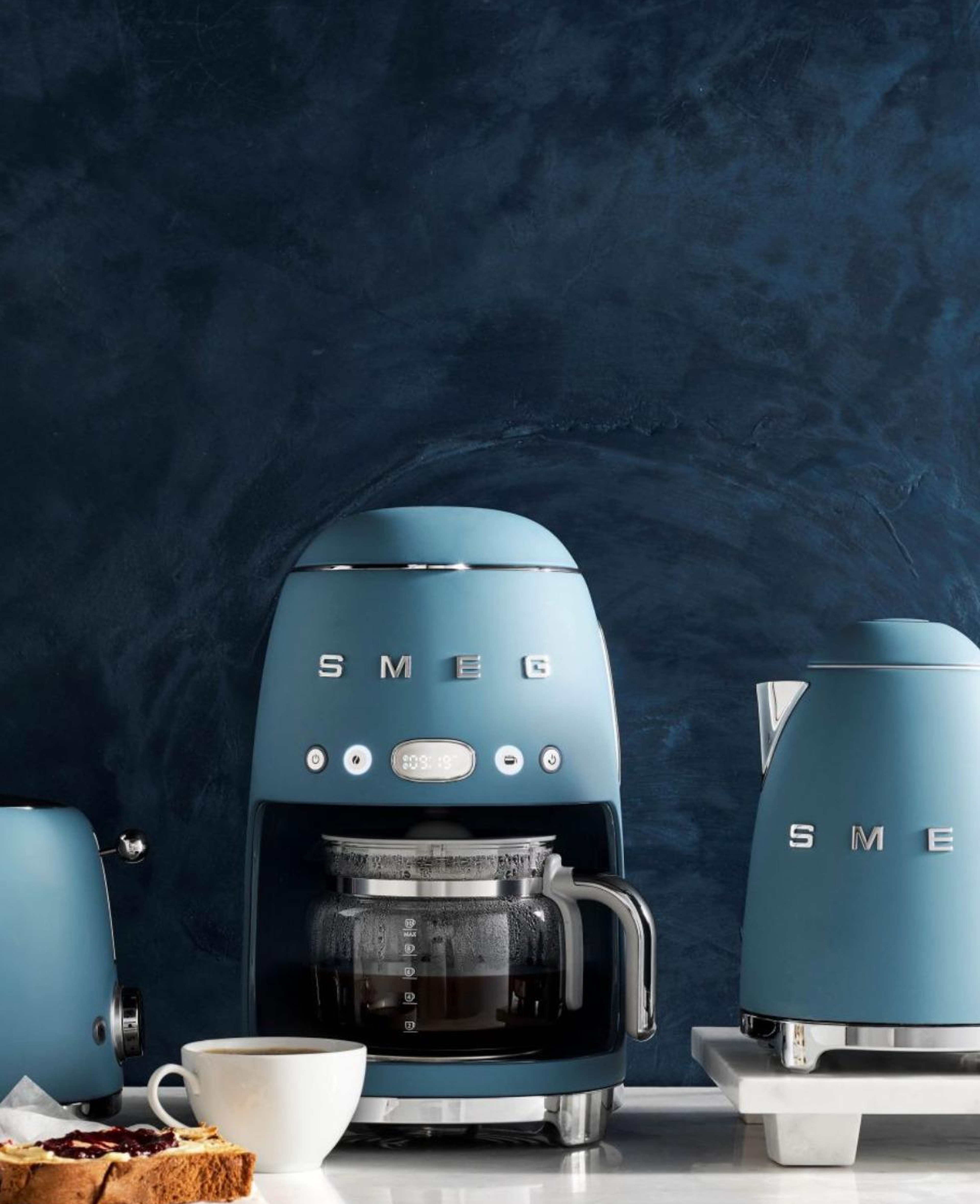 Smeg 50's Style Retro Storm Blue Matt Filtre Kahve Makinası