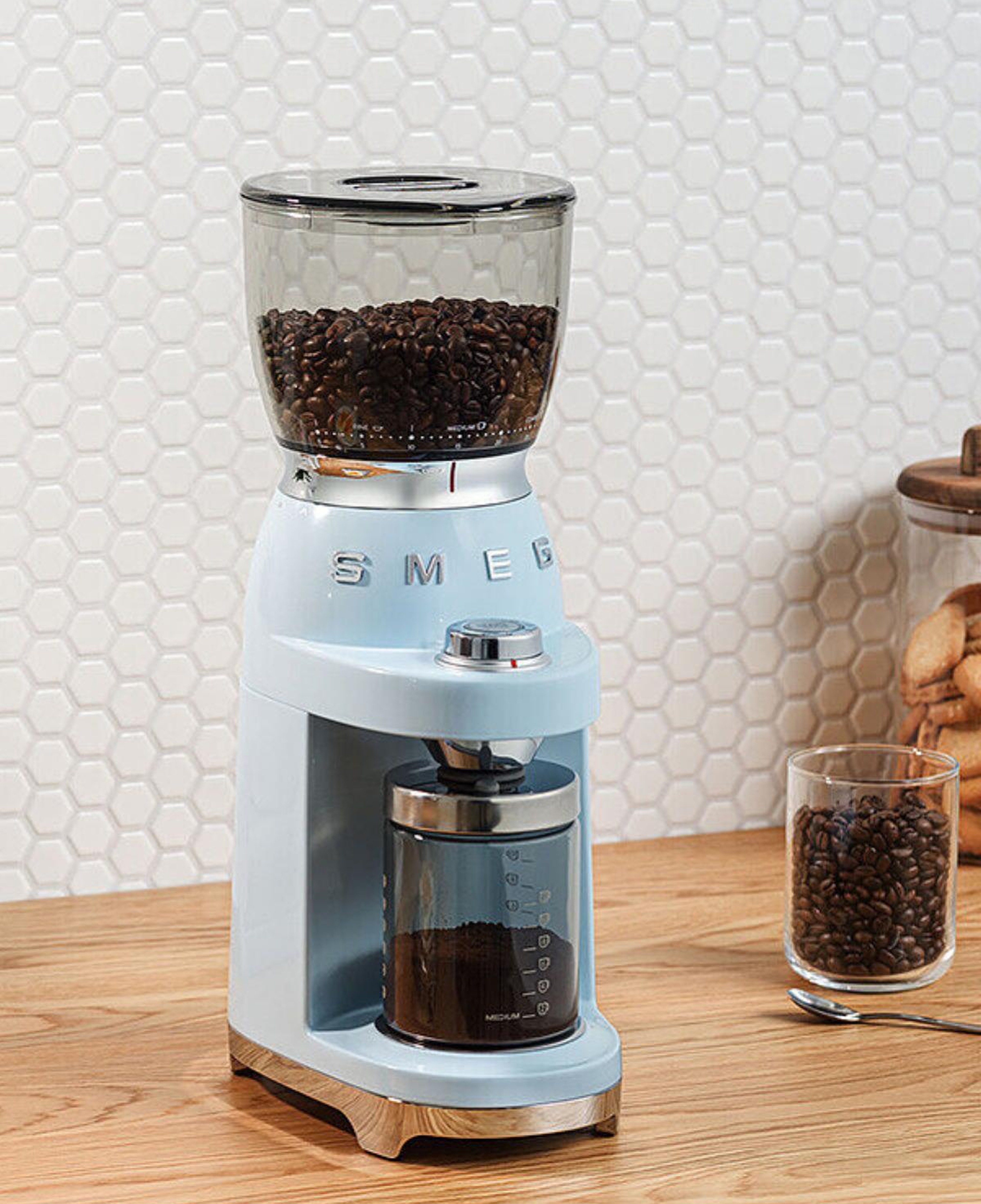 Smeg 50's Style Pastel Mavi Kahve Öğütme Makinesi