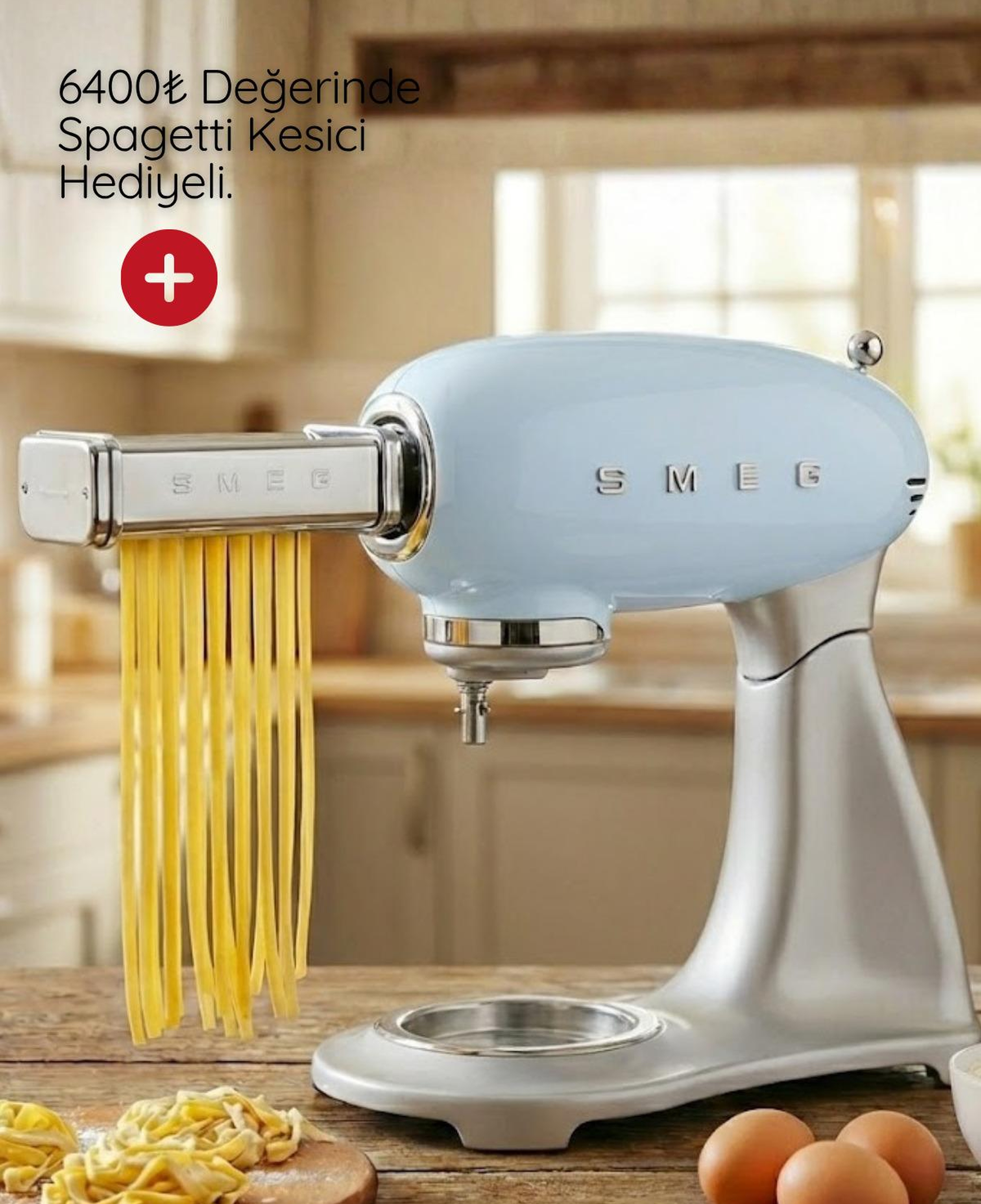 Smeg Pastel Mavi 50’s Style Hamur Karıştırma