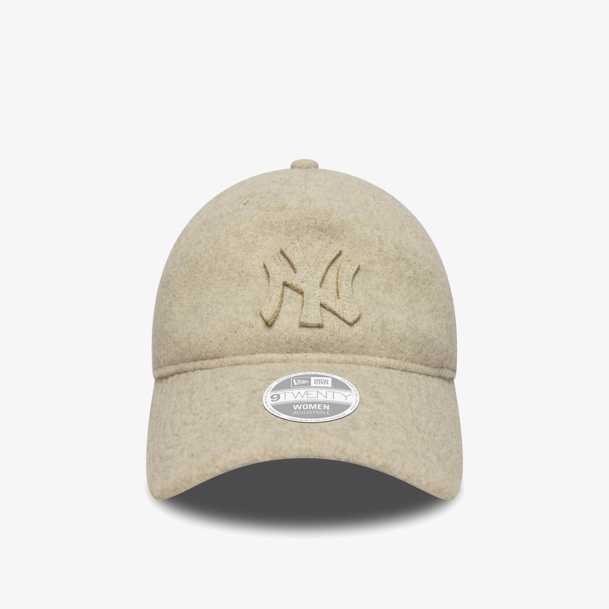 New Era New York Yankees MLB Melton Luxe A-Frame Kadın Krem Şapka