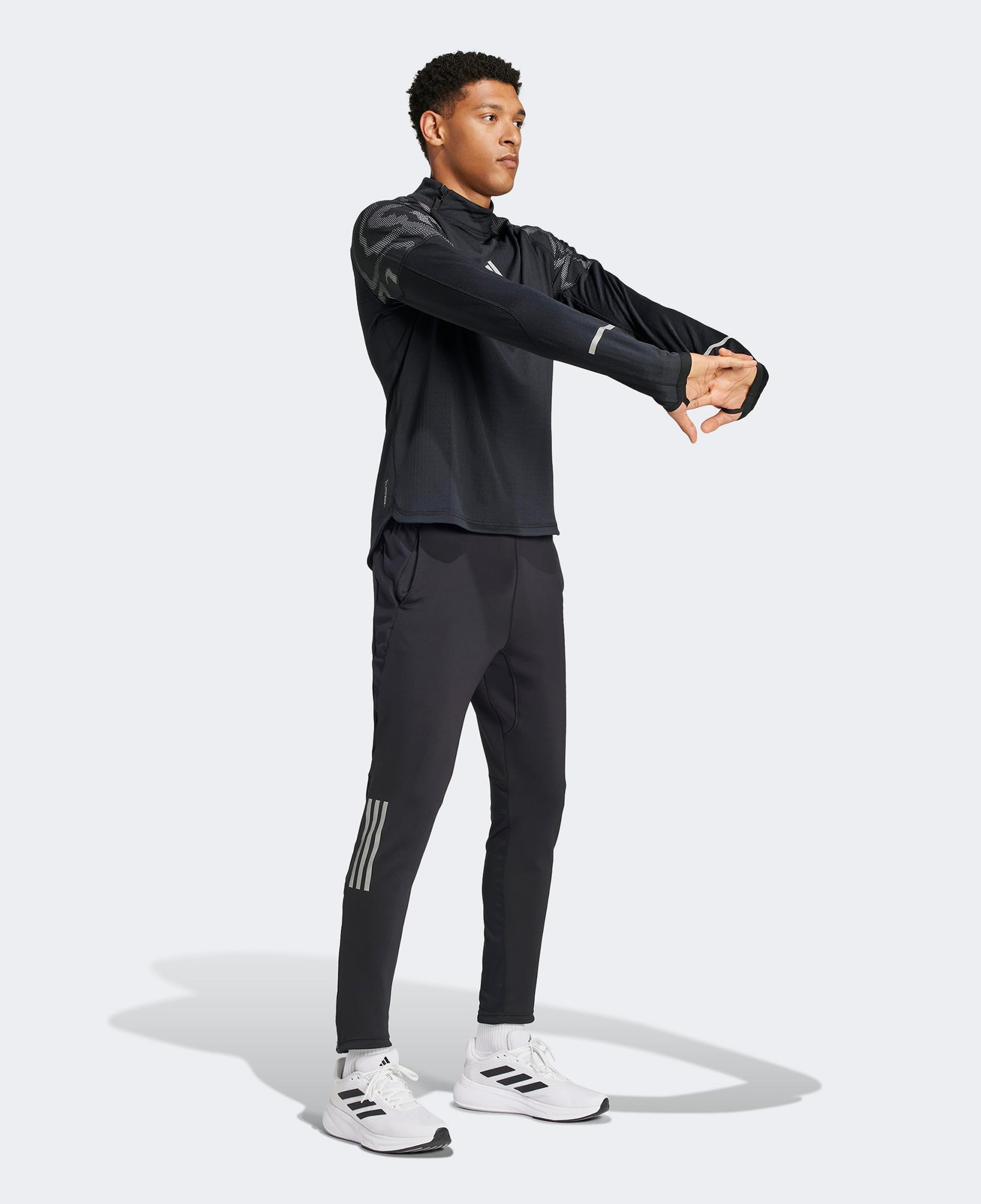 adidas Ultimate Hi Vis Reflective Yarım Boy Erkek Siyah Eşofman Üstü