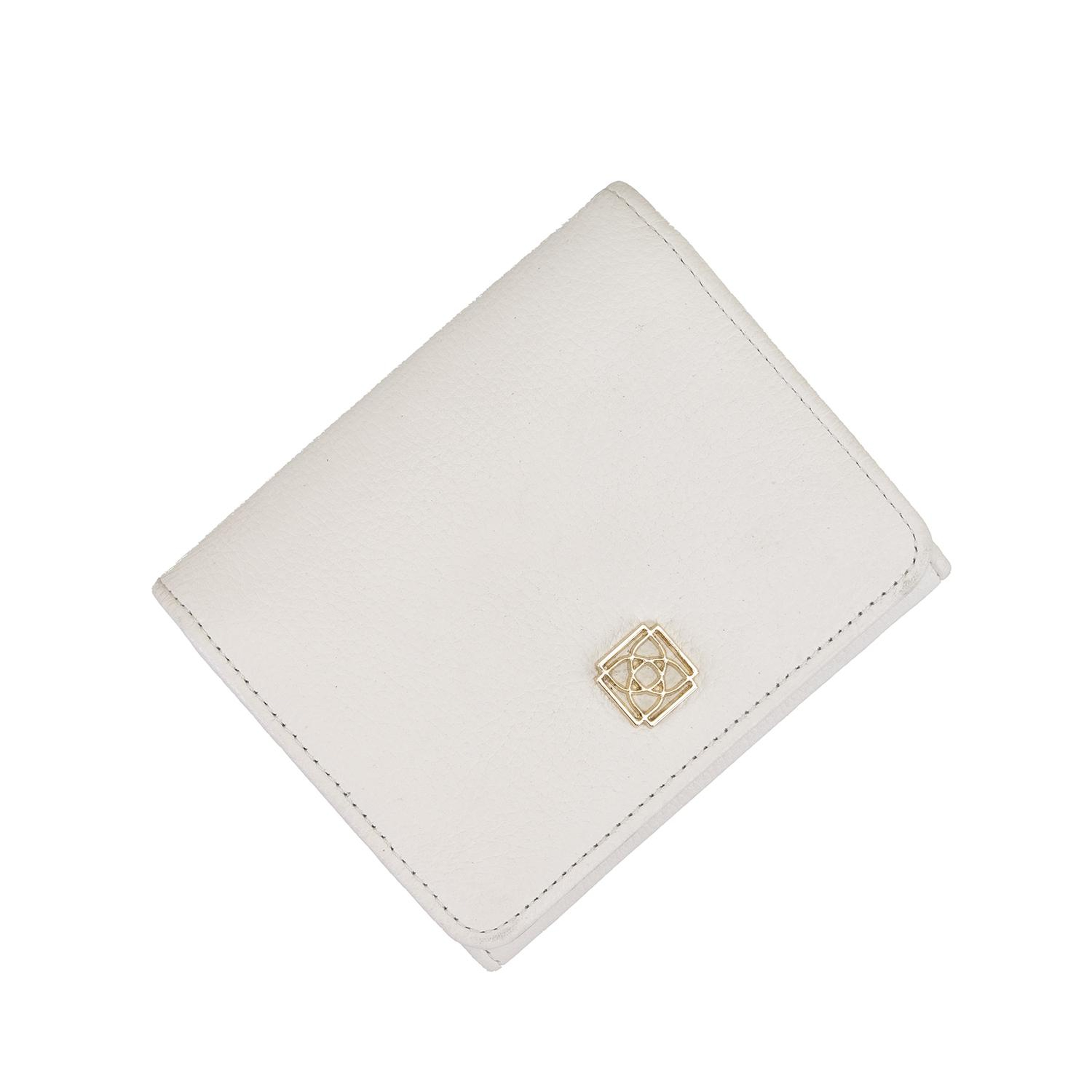 Heleno Beyaz Kadın Deri Cüzdan