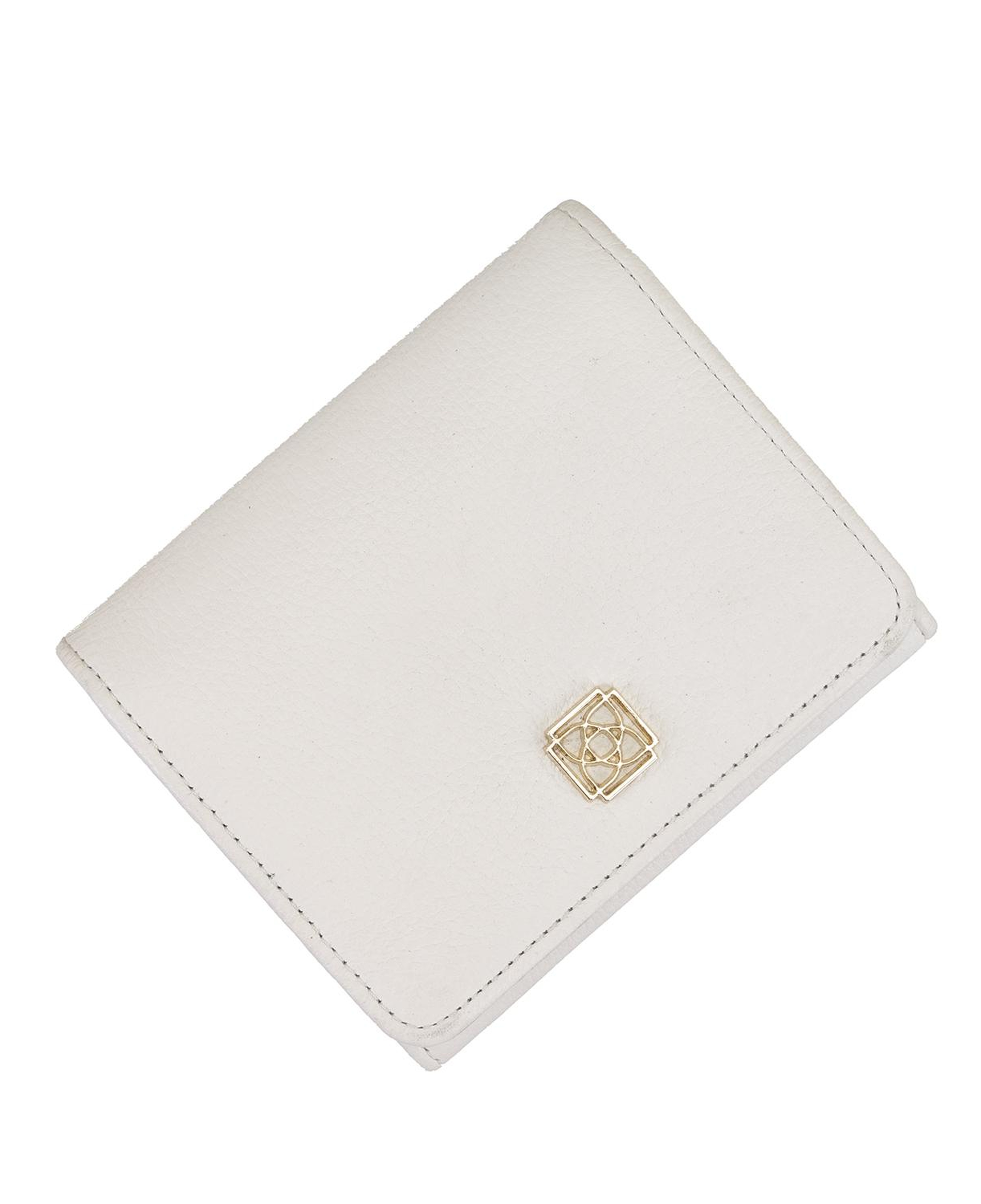 Heleno Beyaz Kadın Deri Cüzdan