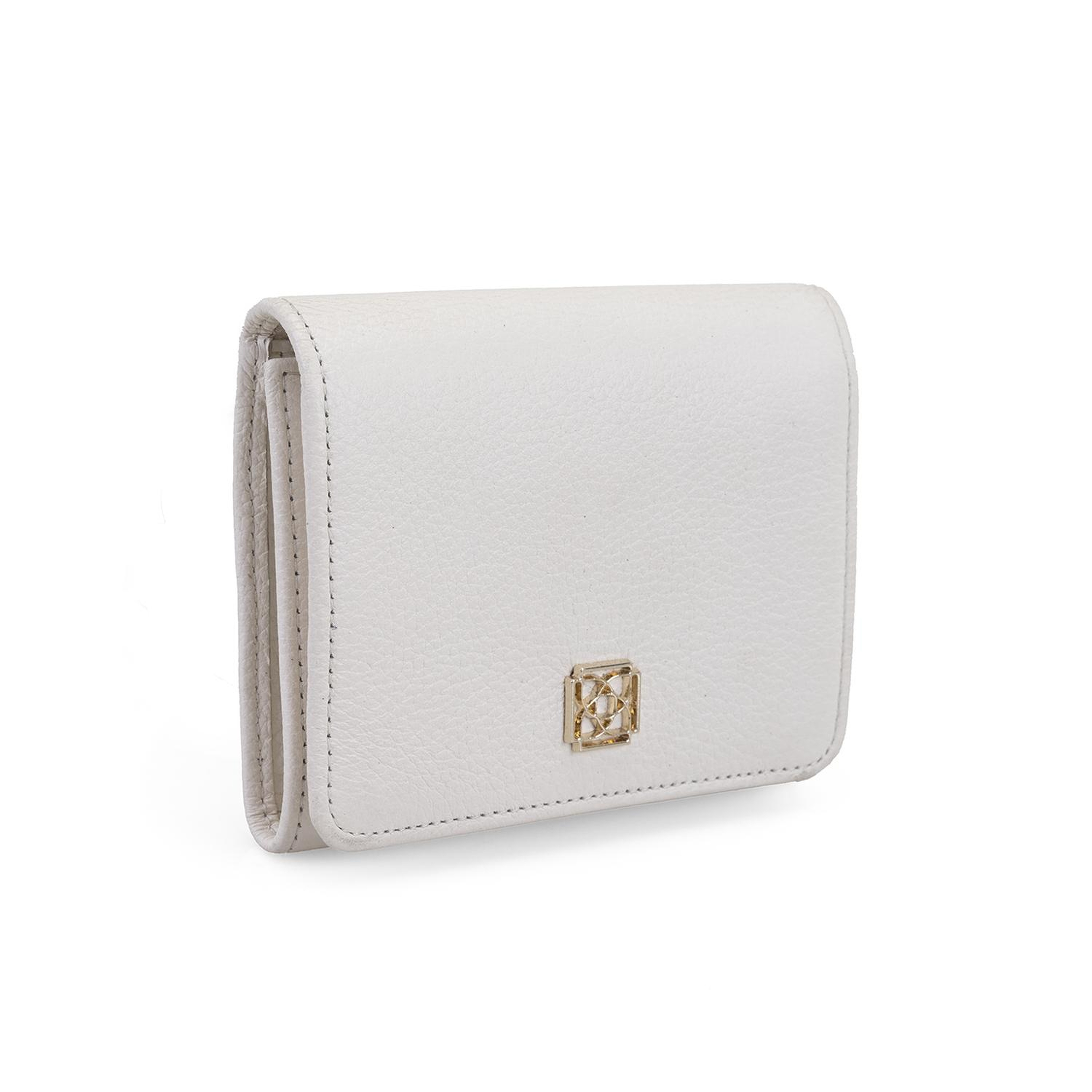 Heleno Beyaz Kadın Deri Cüzdan