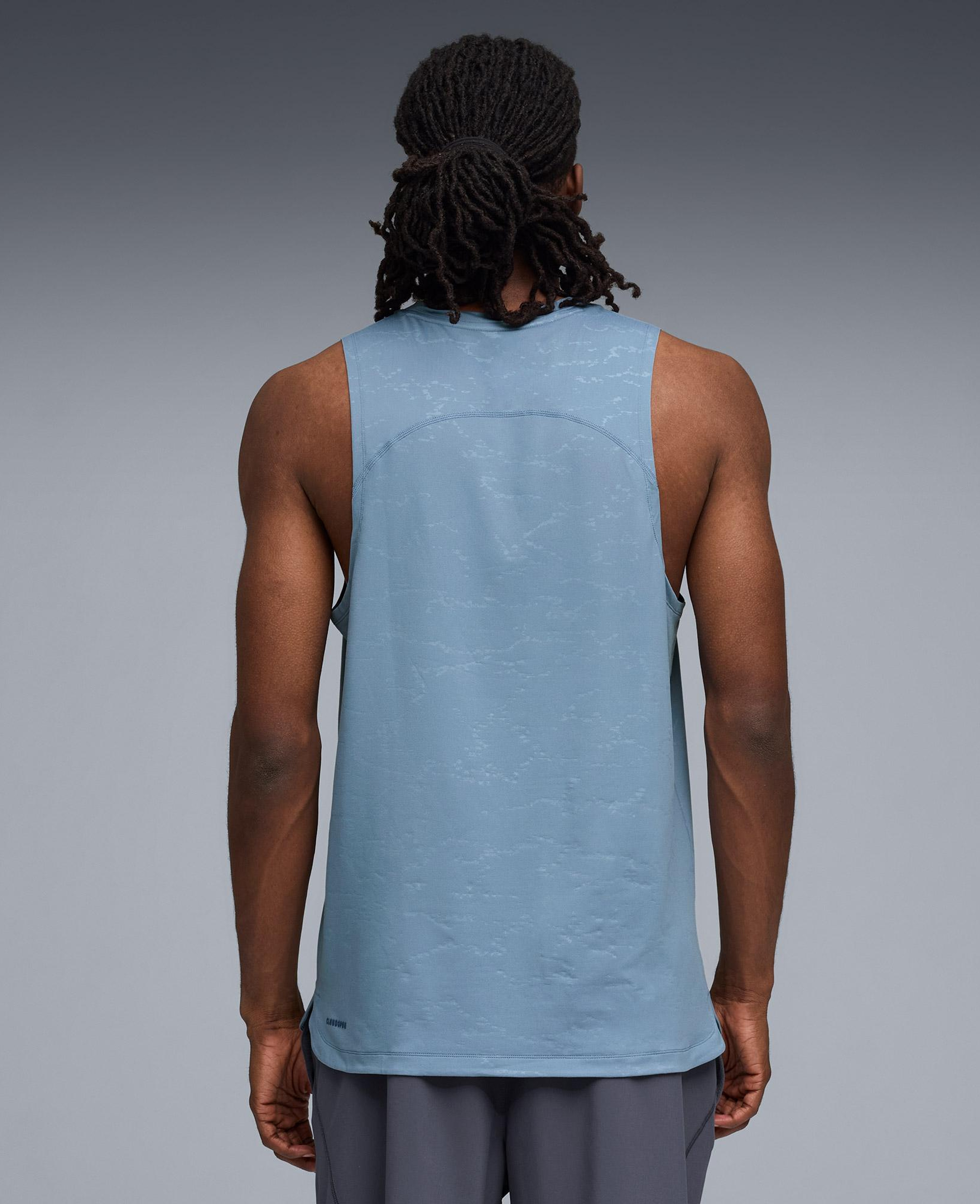 Puma Cloudspun Emboss Tank Erkek Mavi Antrenman Atleti