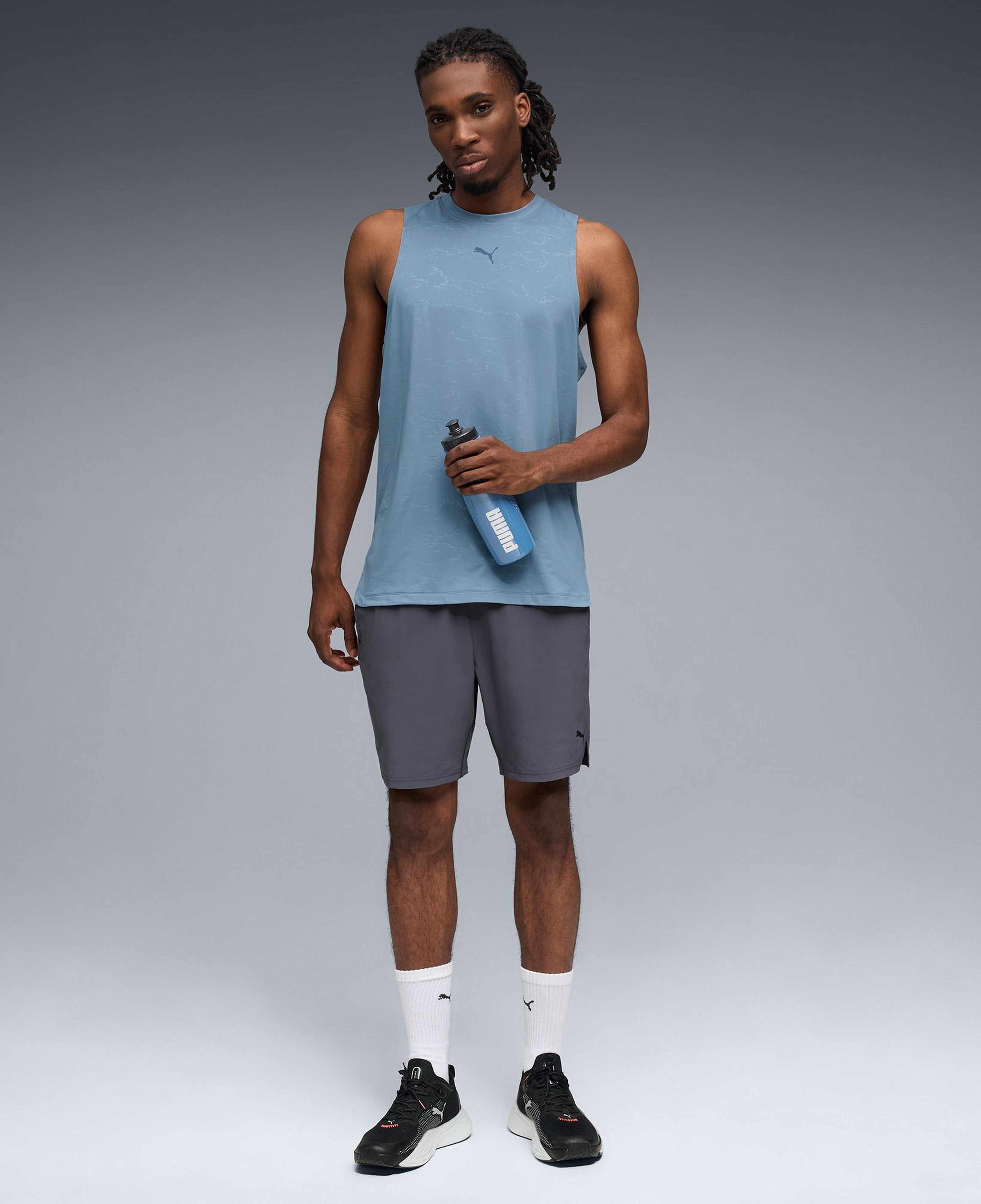 Puma Cloudspun Emboss Tank Erkek Mavi Antrenman Atleti