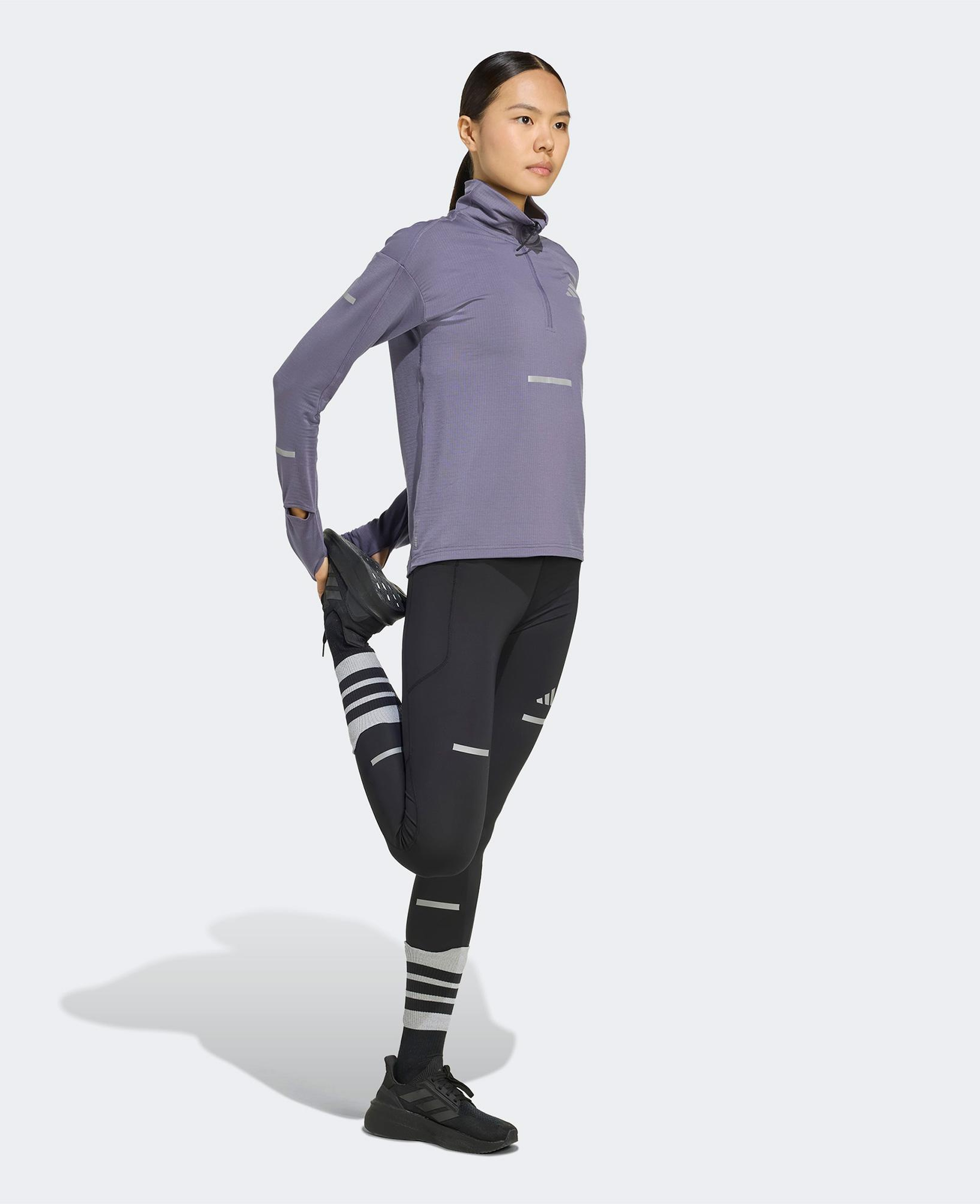 adidas Adi365 Running Climawarm+ Kadın Mor Koşu Sweatshirt