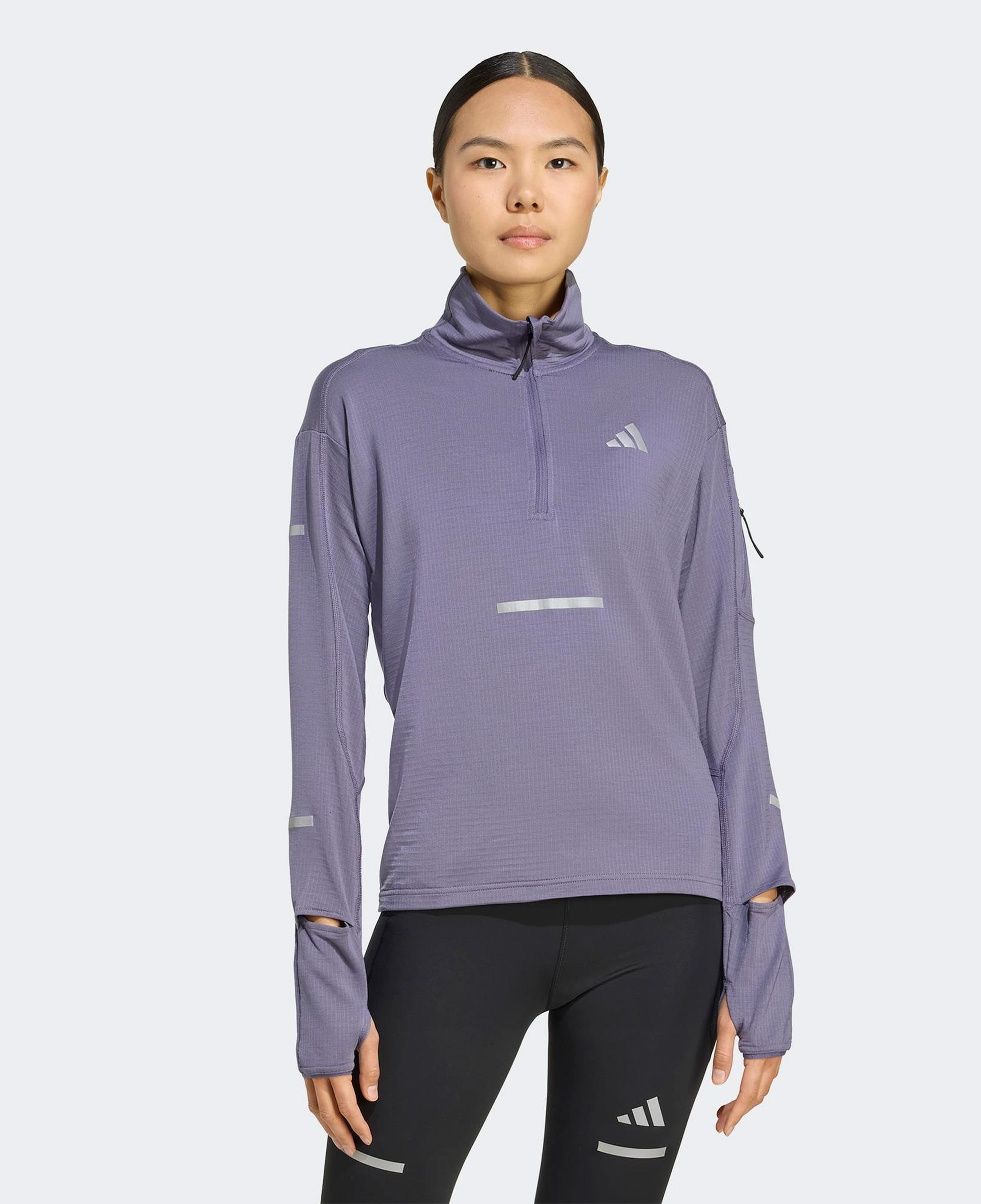 adidas Adi365 Running Climawarm+ Kadın Mor Koşu Sweatshirt