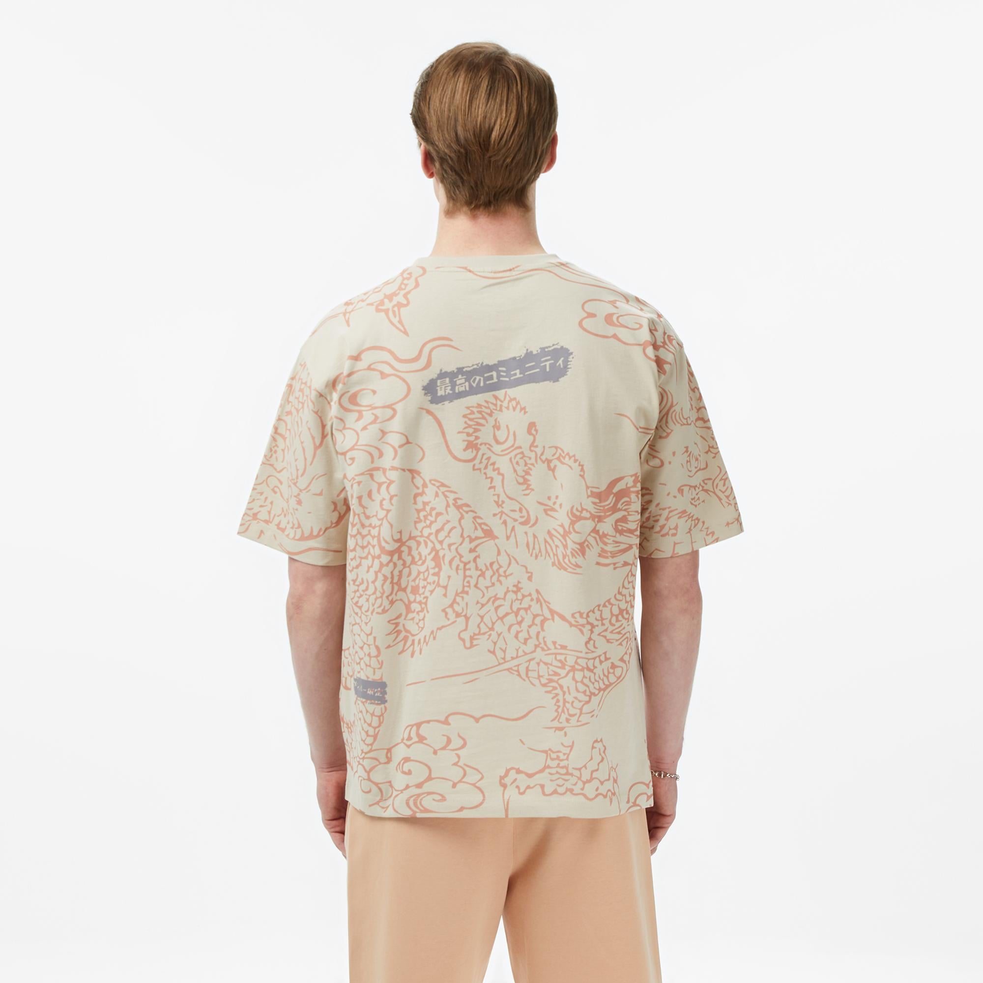 UNITED4 Regular Fit Erkek Krem T-Shirt