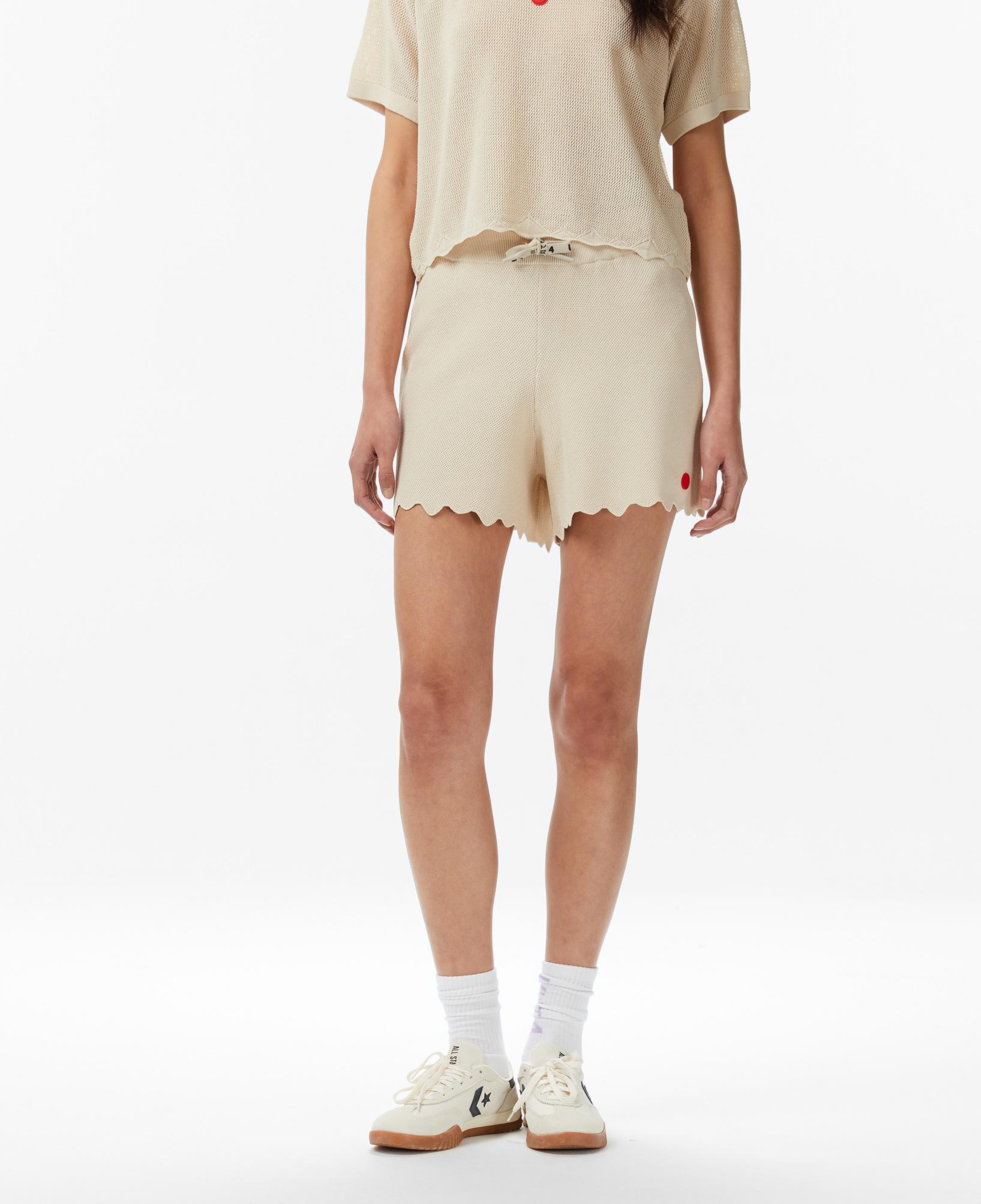 UNITED4 Regular Fit Kadın Krem Şort