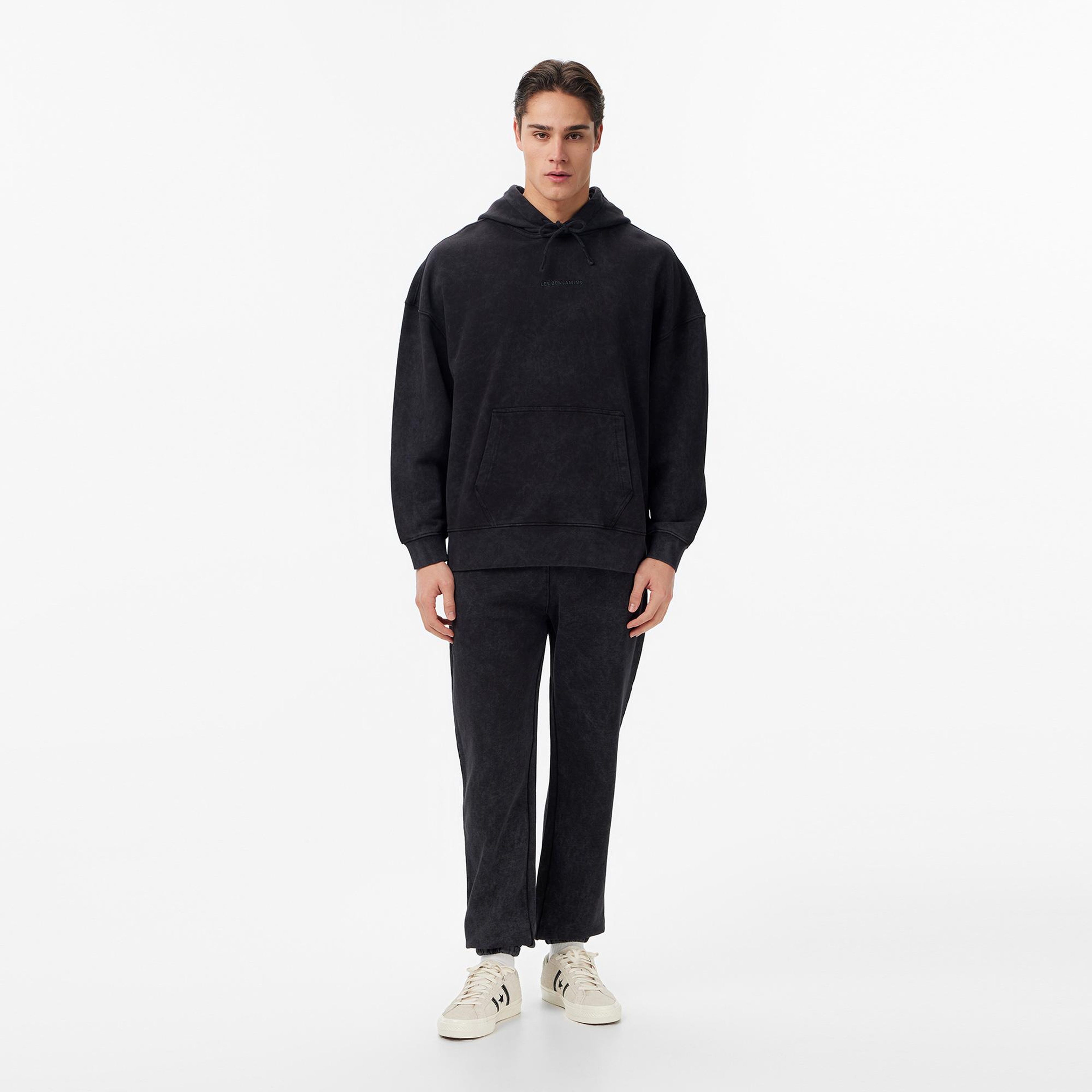 Les Benjamins Relaxed Fit Erkek Siyah Eşofman Altı