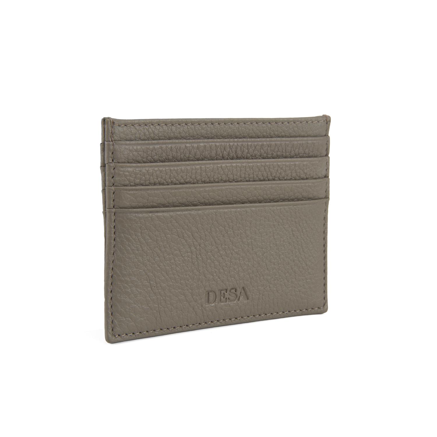 Reyna Gri Deri Kartlık