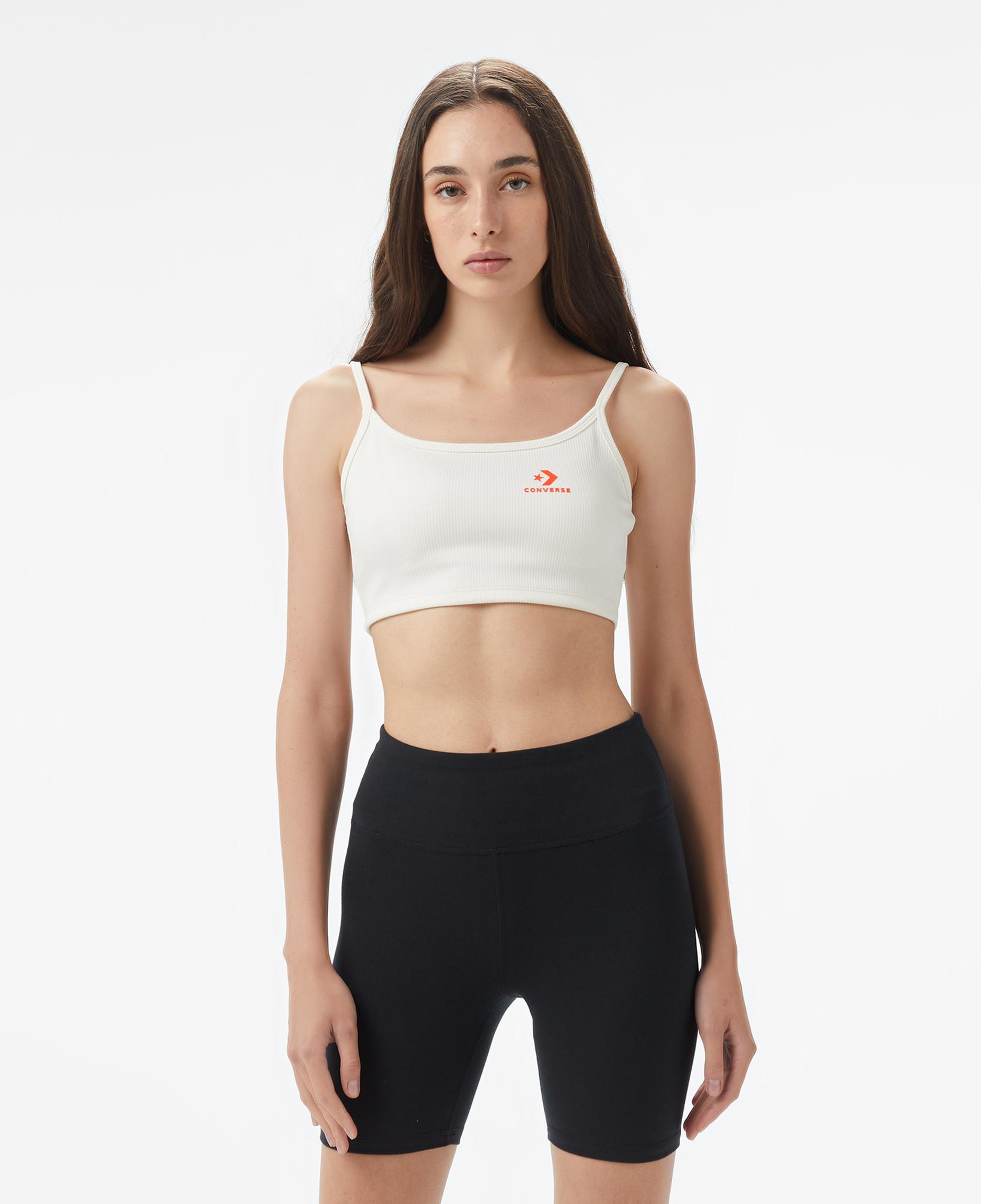 Converse Star Chevron Baskılı Kadın Beyaz T-Shirt