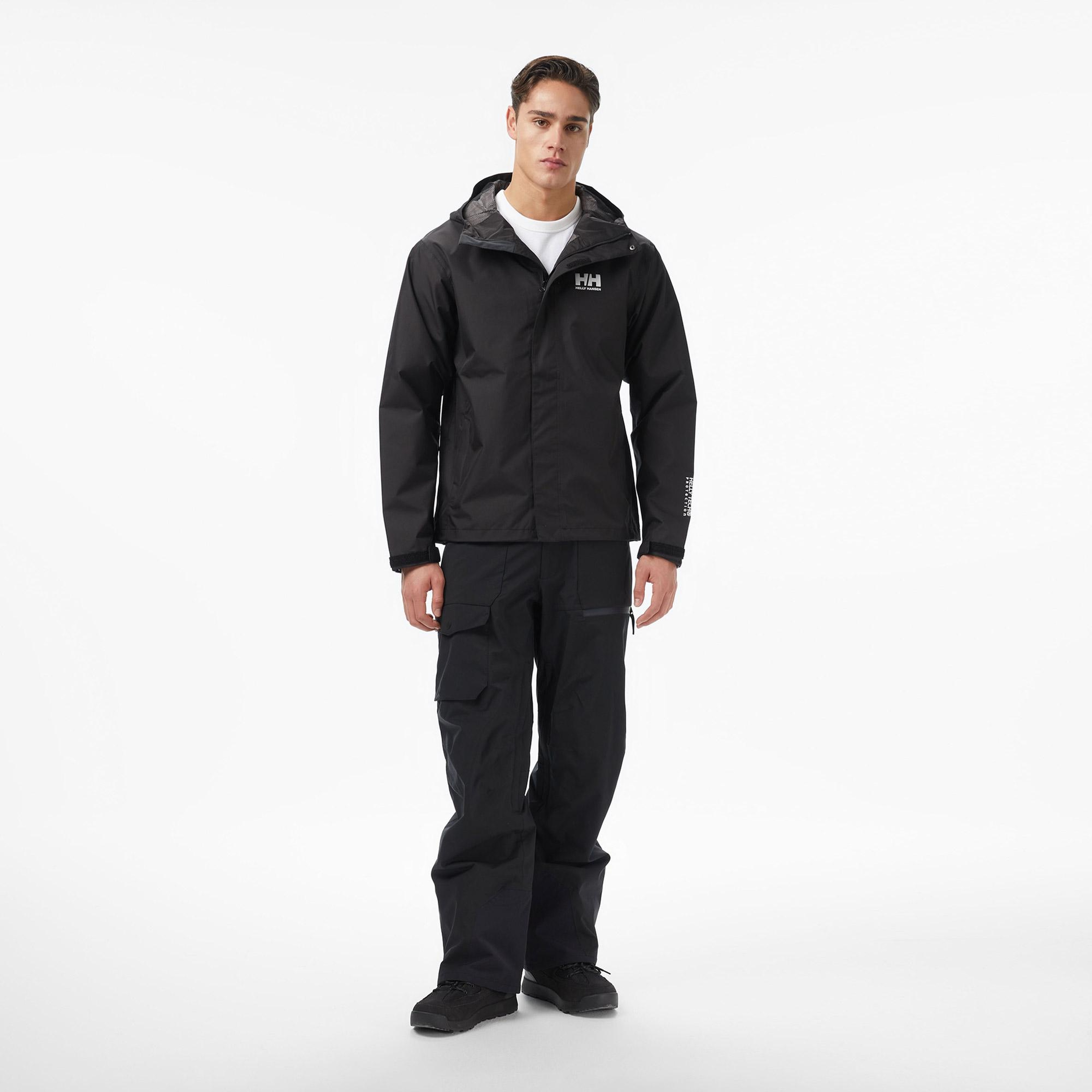 Helly Hansen Seven J Erkek Siyah Yağmurluk