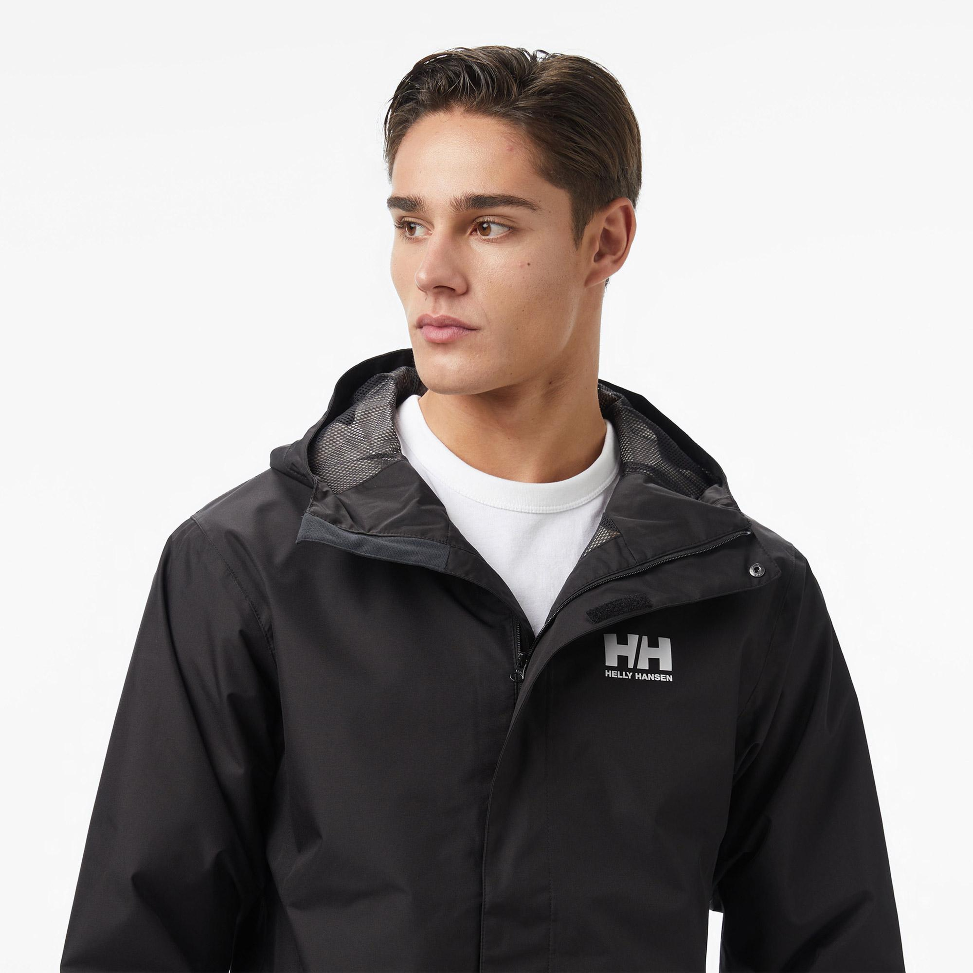 Helly Hansen Seven J Erkek Siyah Yağmurluk