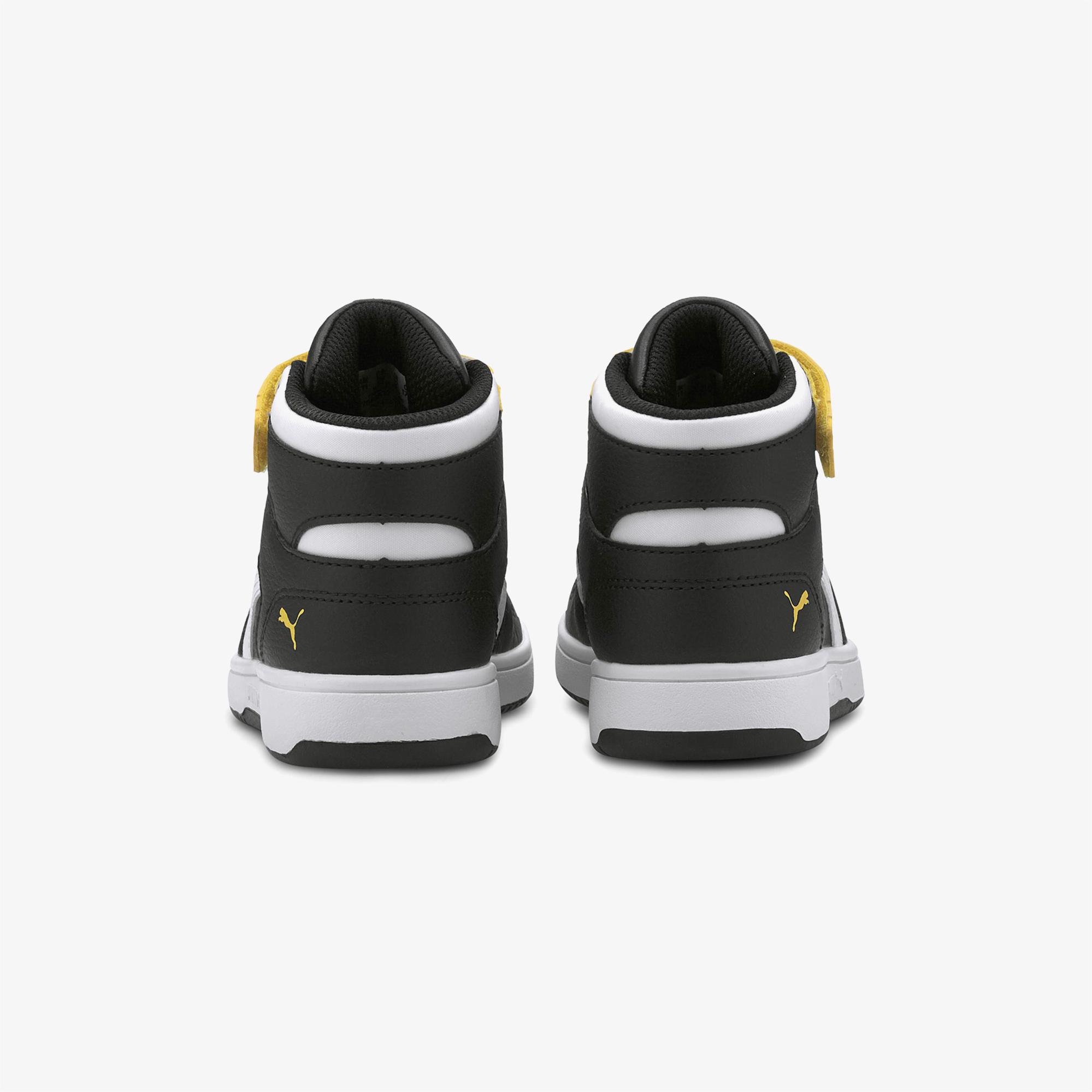 Puma Rebound Layup Çocuk Siyah/Beyaz Spor Ayakkabı