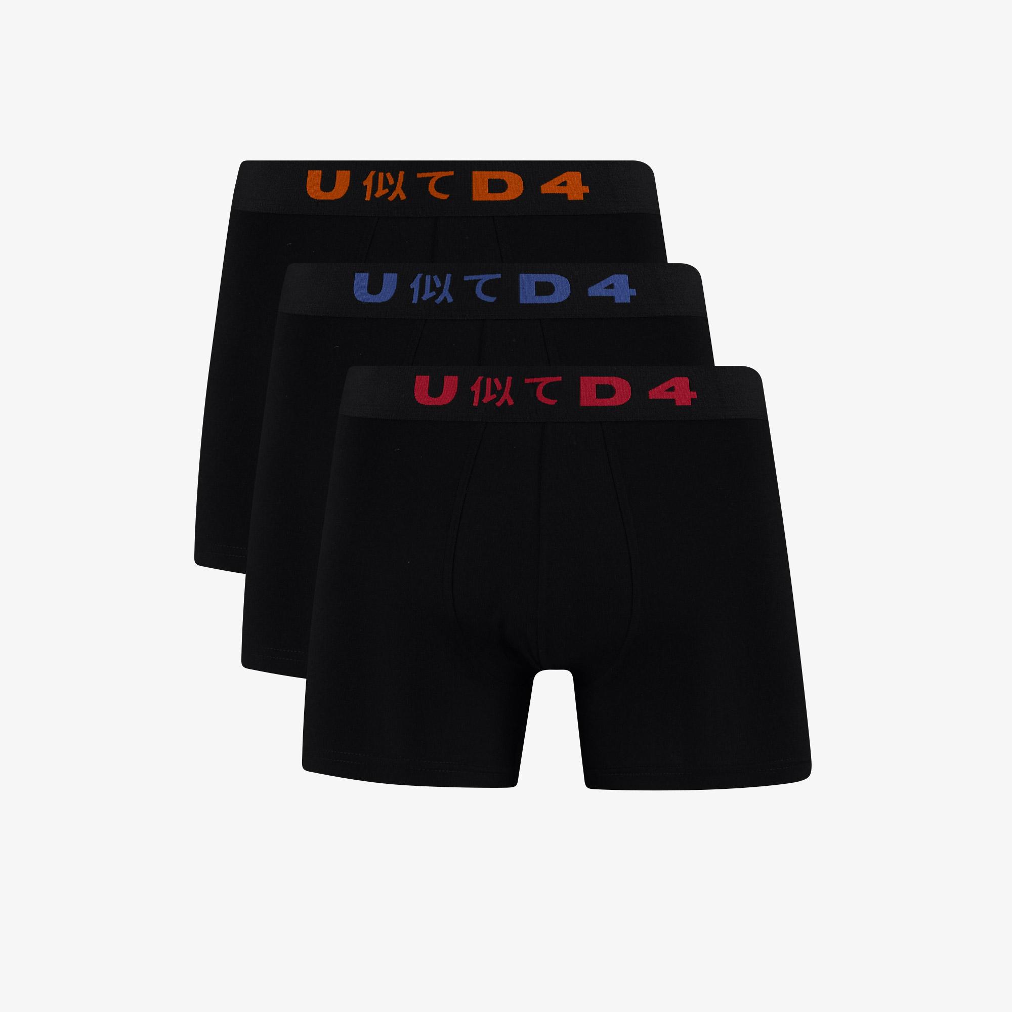 UNITED4 Classic Erkek Siyah Boxer