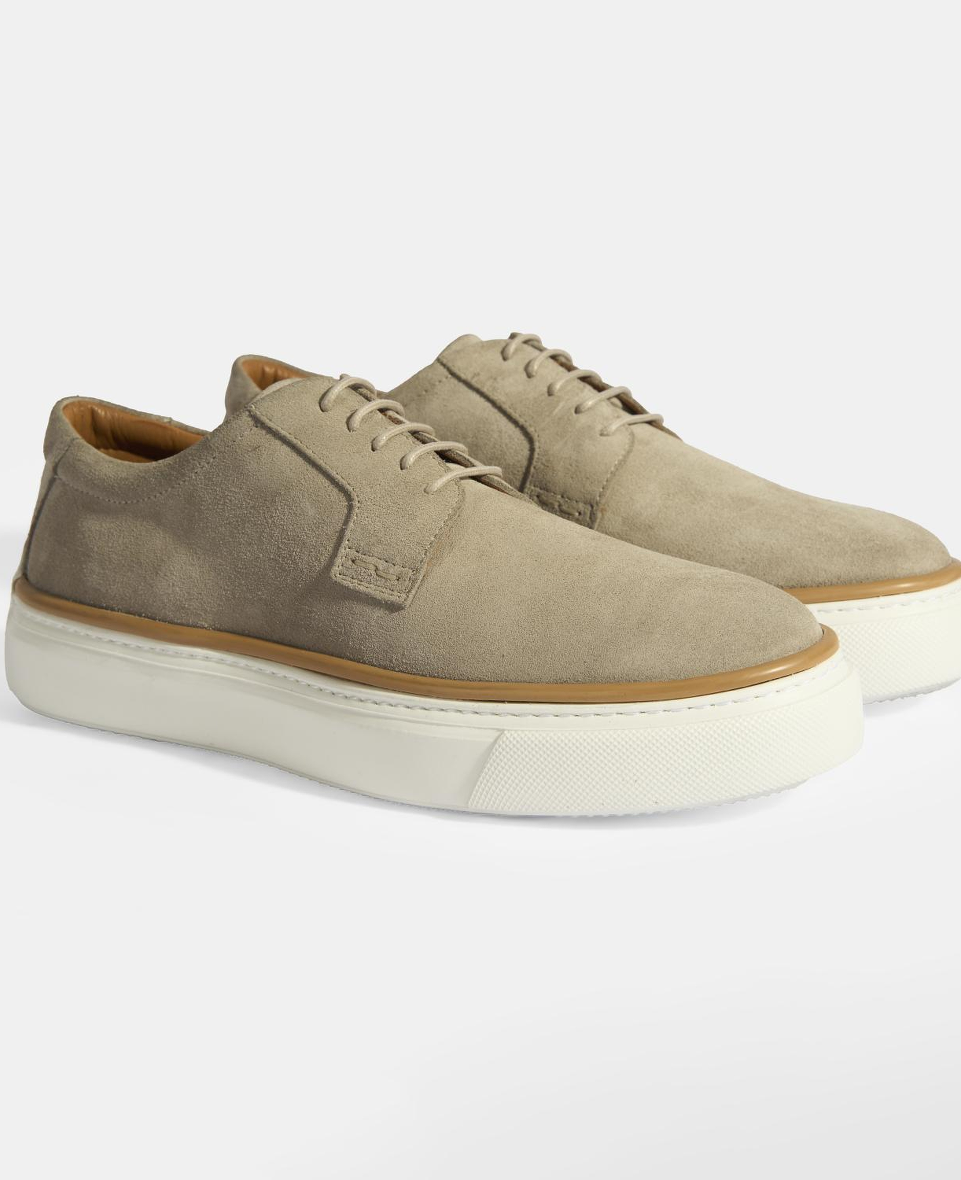 Bej Erkek Bağcıklı Süet Günlük Ayakkabı