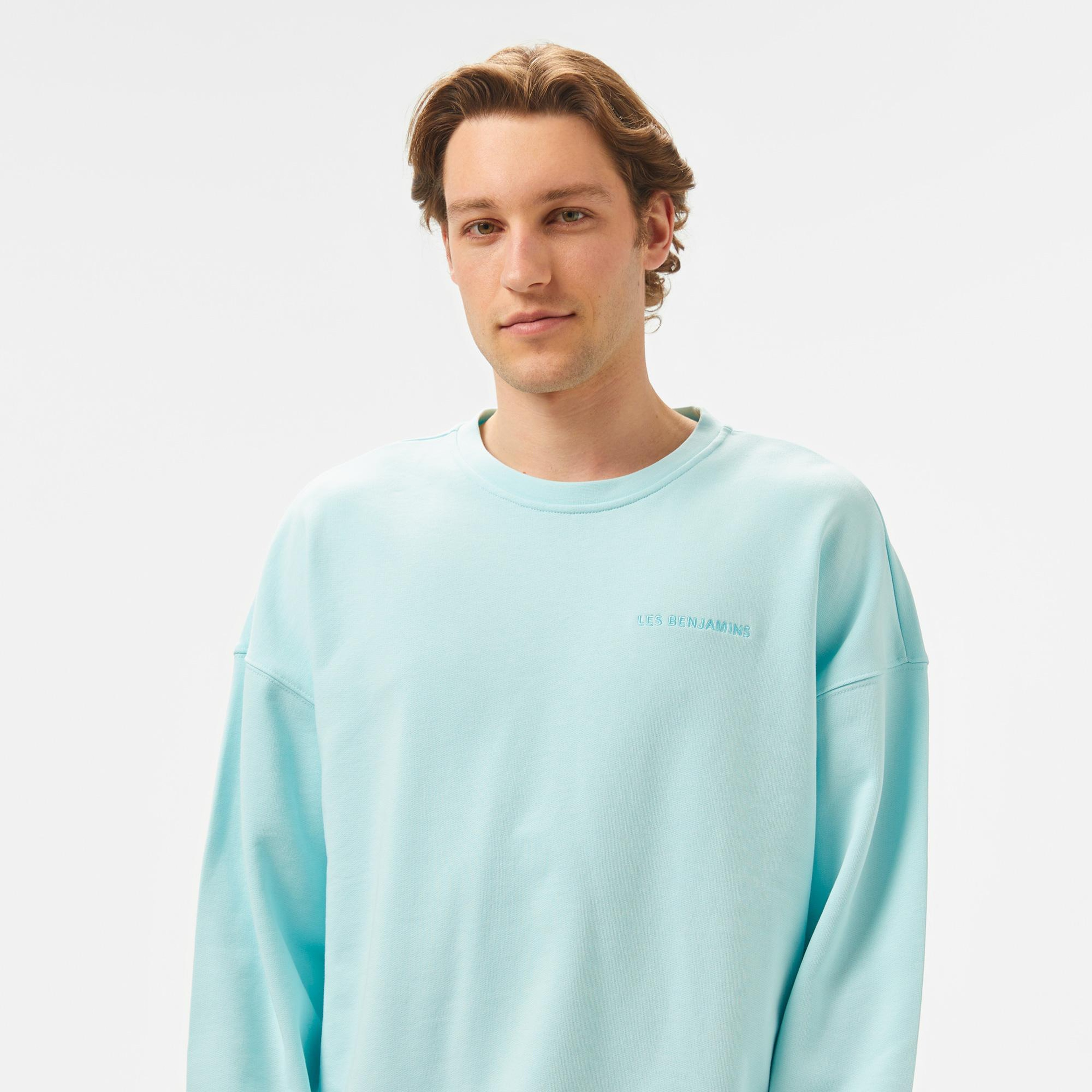 Les Benjamins 307 Erkek Mavi Sweatshirt