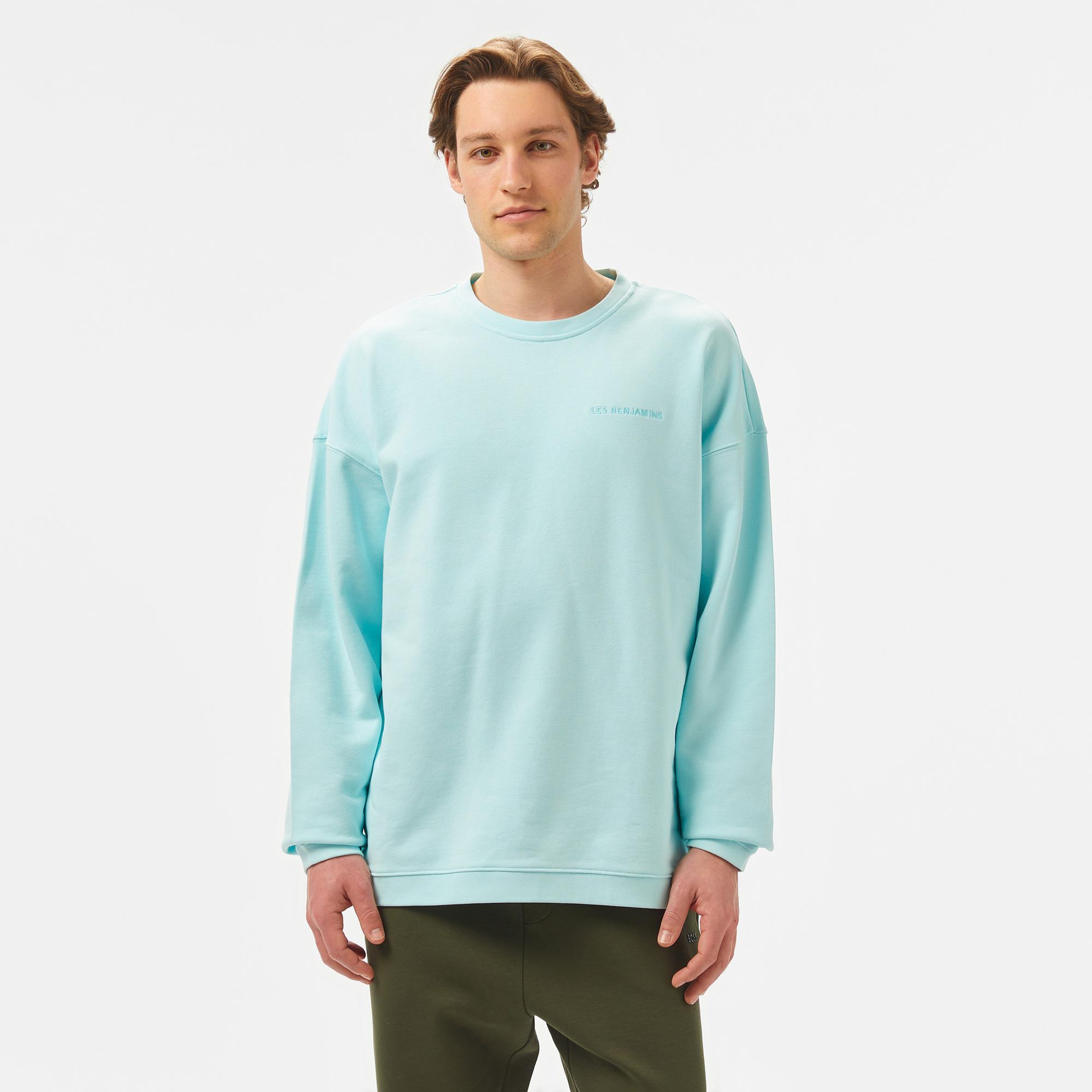 Les Benjamins 307 Erkek Mavi Sweatshirt