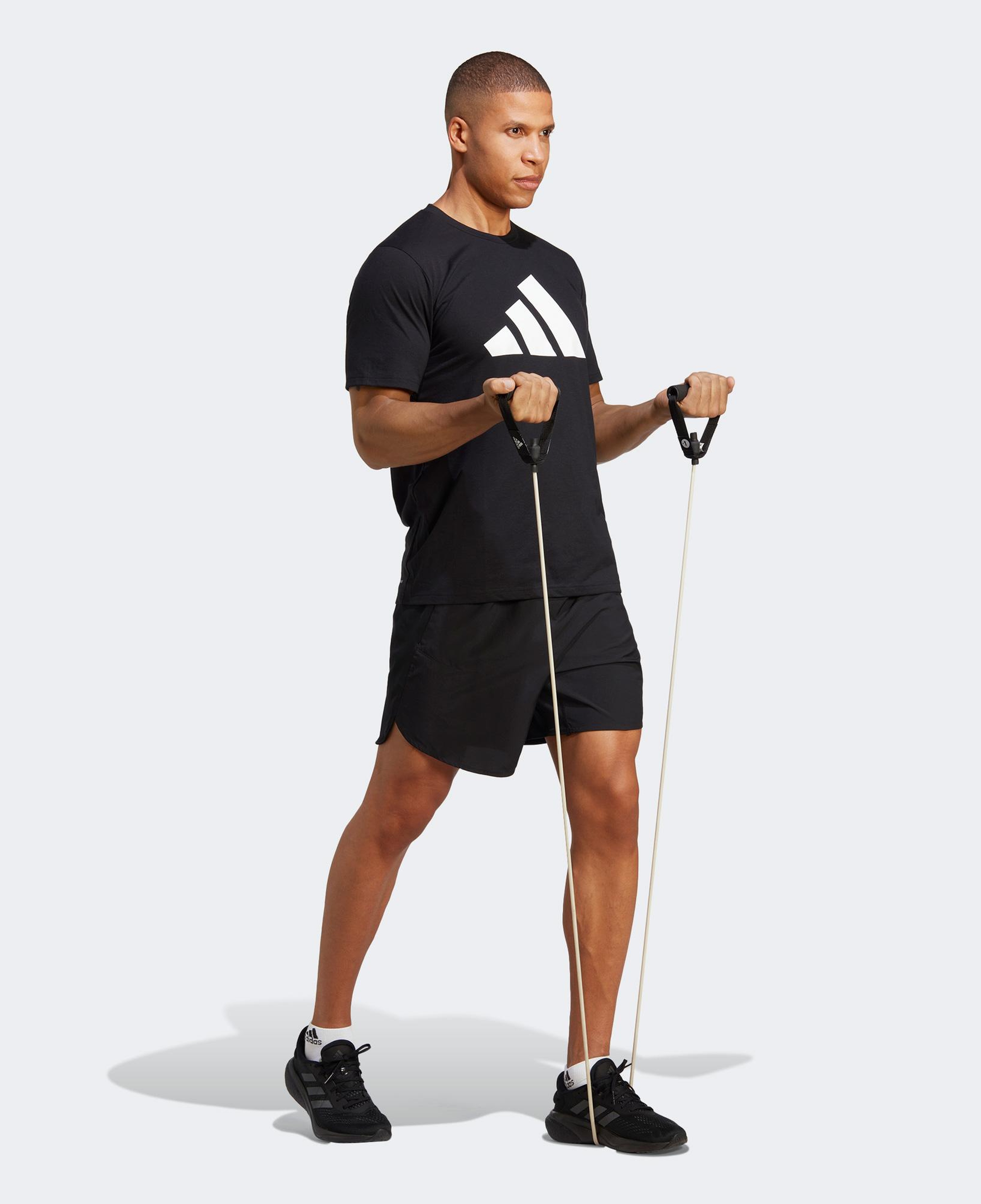 adidas Essentials Logo Erkek Siyah Antrenman T-Shirt