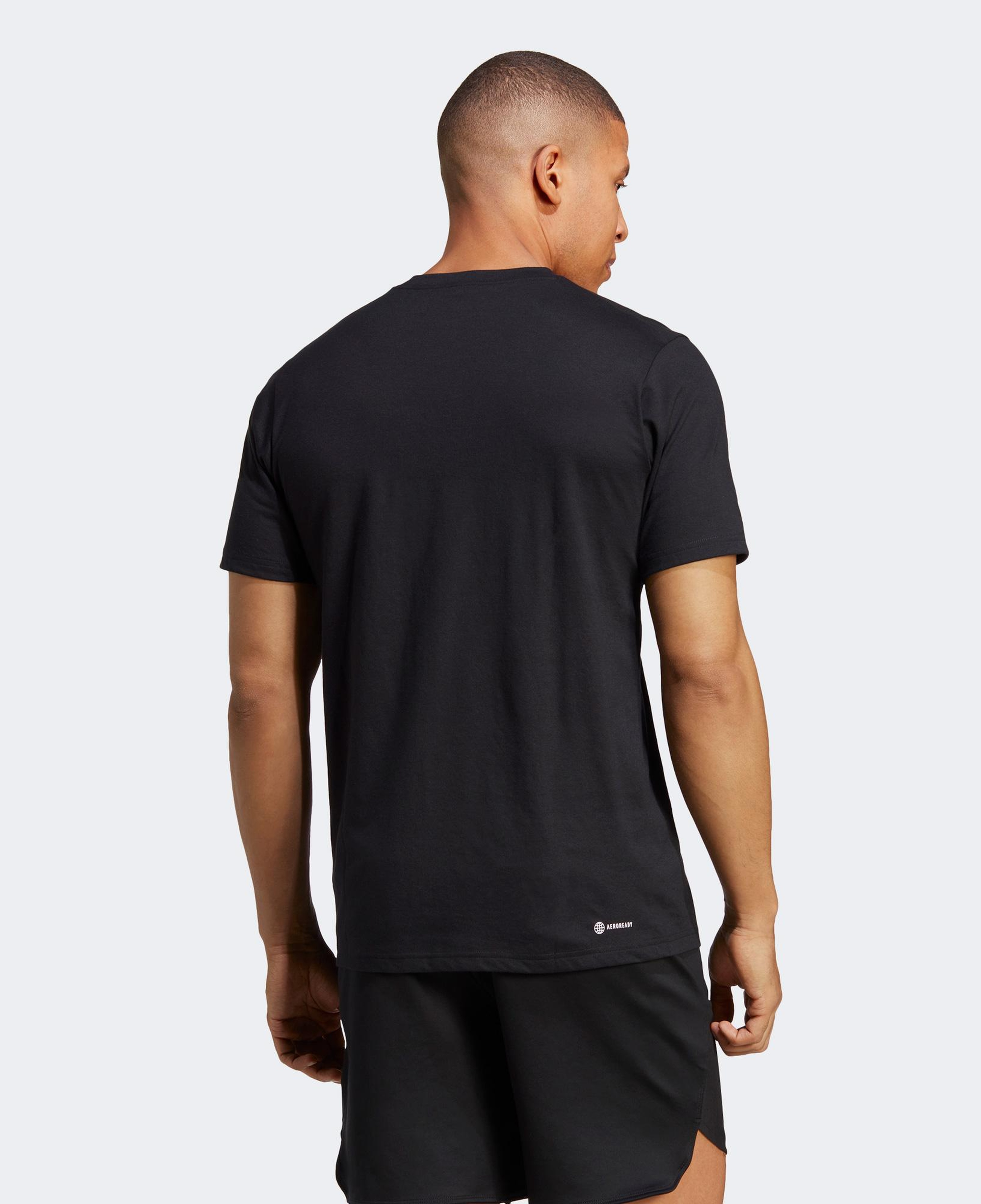 adidas Essentials Logo Erkek Siyah Antrenman T-Shirt