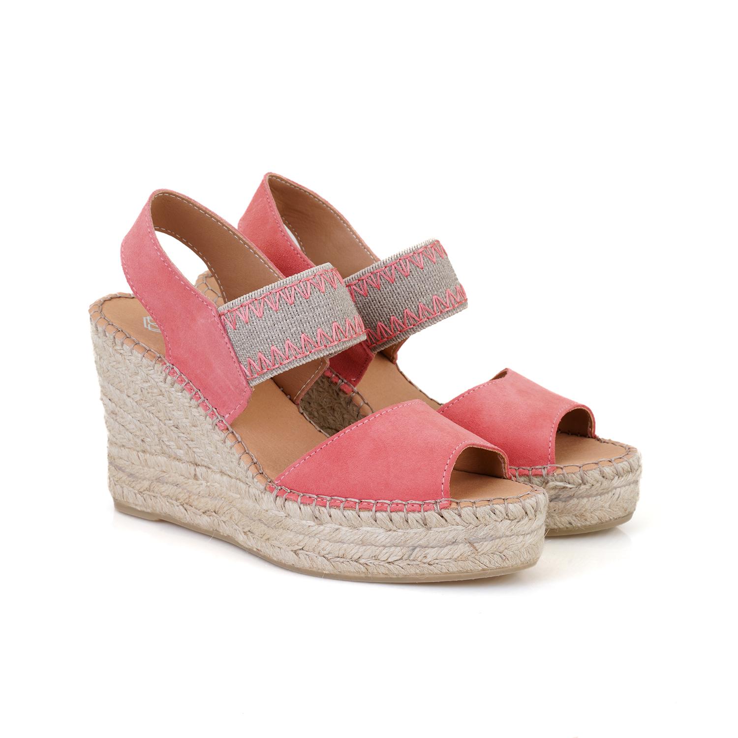 Kadın Pembe Dolgu Topuklu Espadril Sandalet