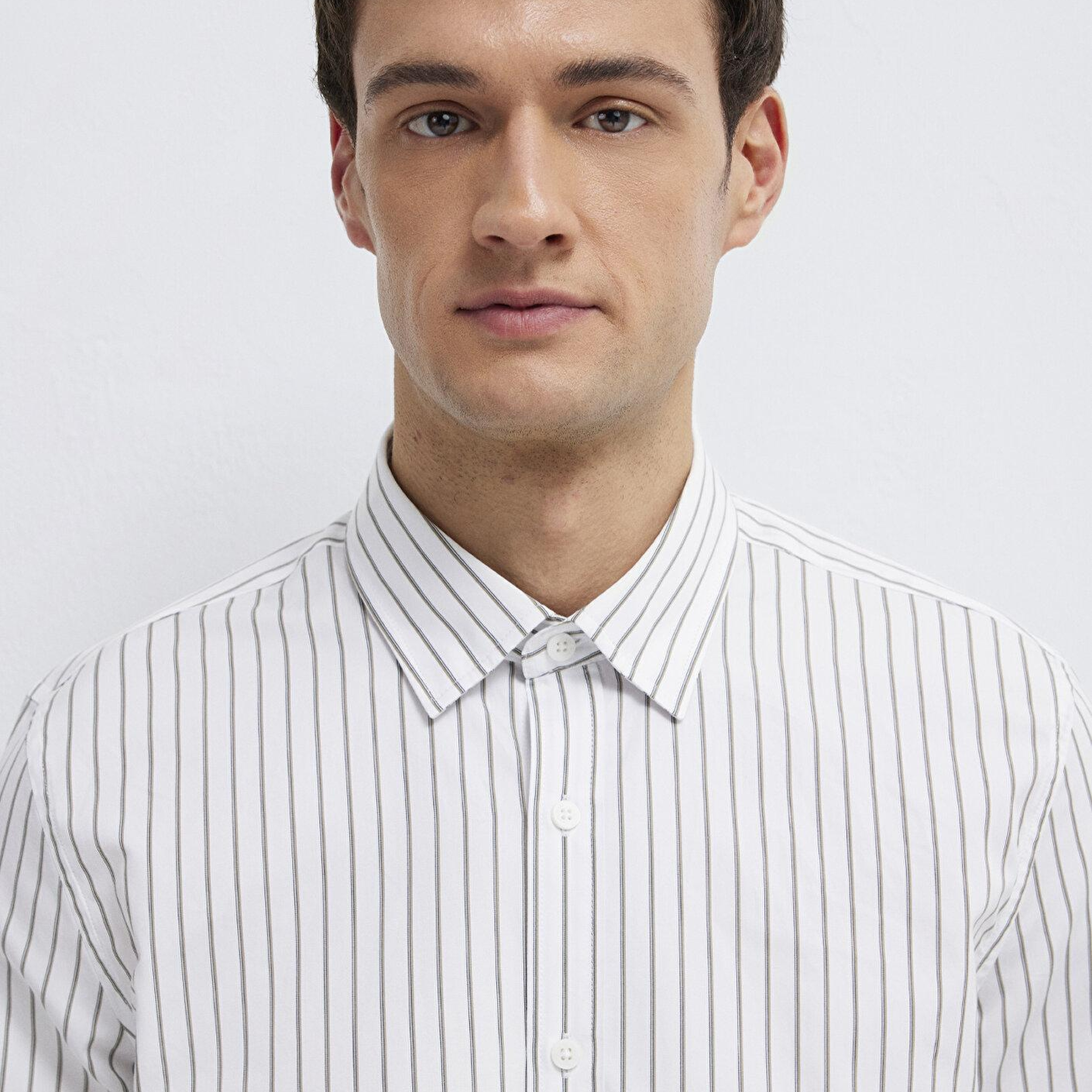 Mavi Beyaz Gömlek Regular Fit / Normal Kesim 0211864-91411