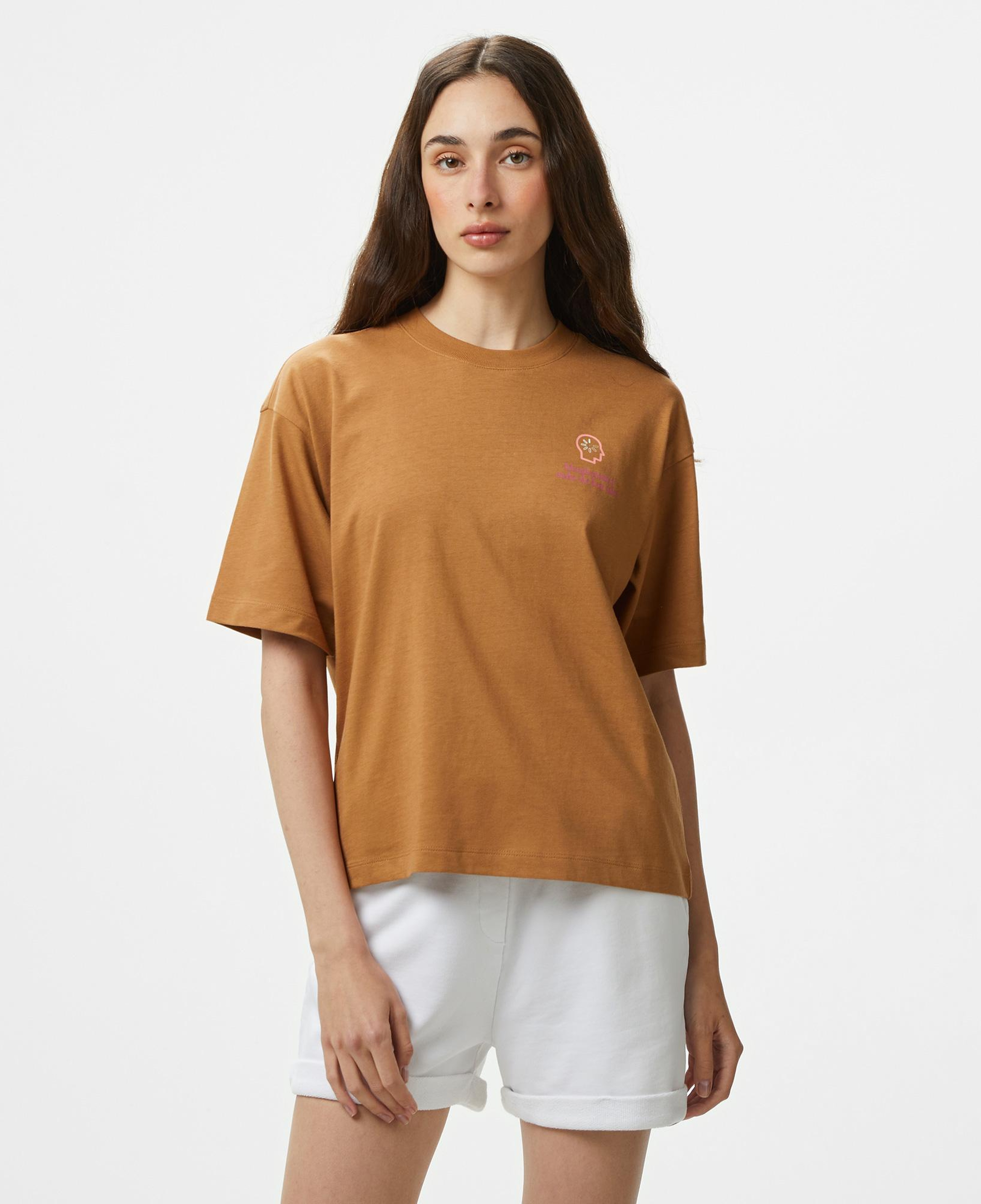 Champion Eco Future Cuffed Kadın Kahverengi T-Shirt