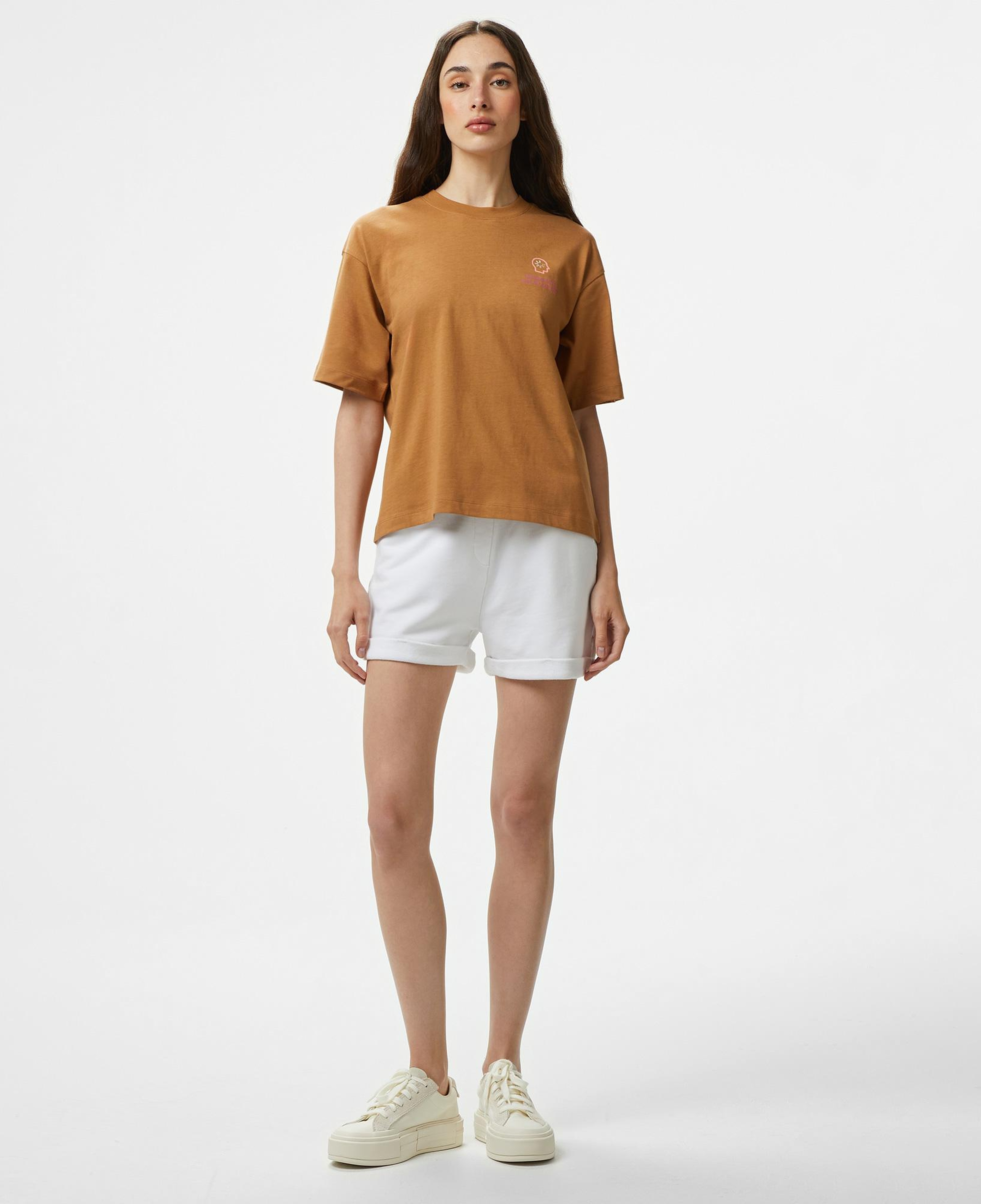 Champion Eco Future Cuffed Kadın Kahverengi T-Shirt