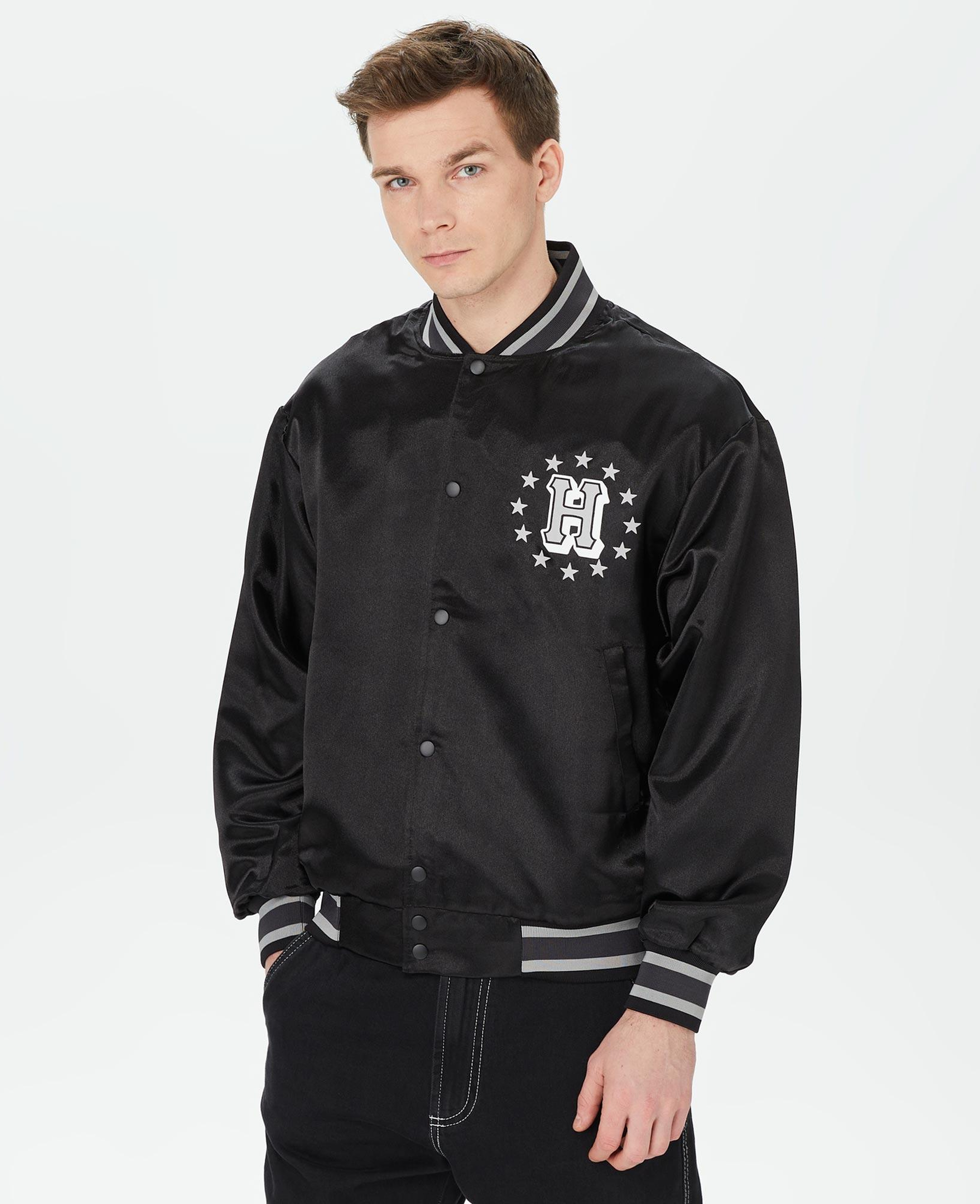 HUF Galactic Stack Baseball Erkek Siyah Ceket