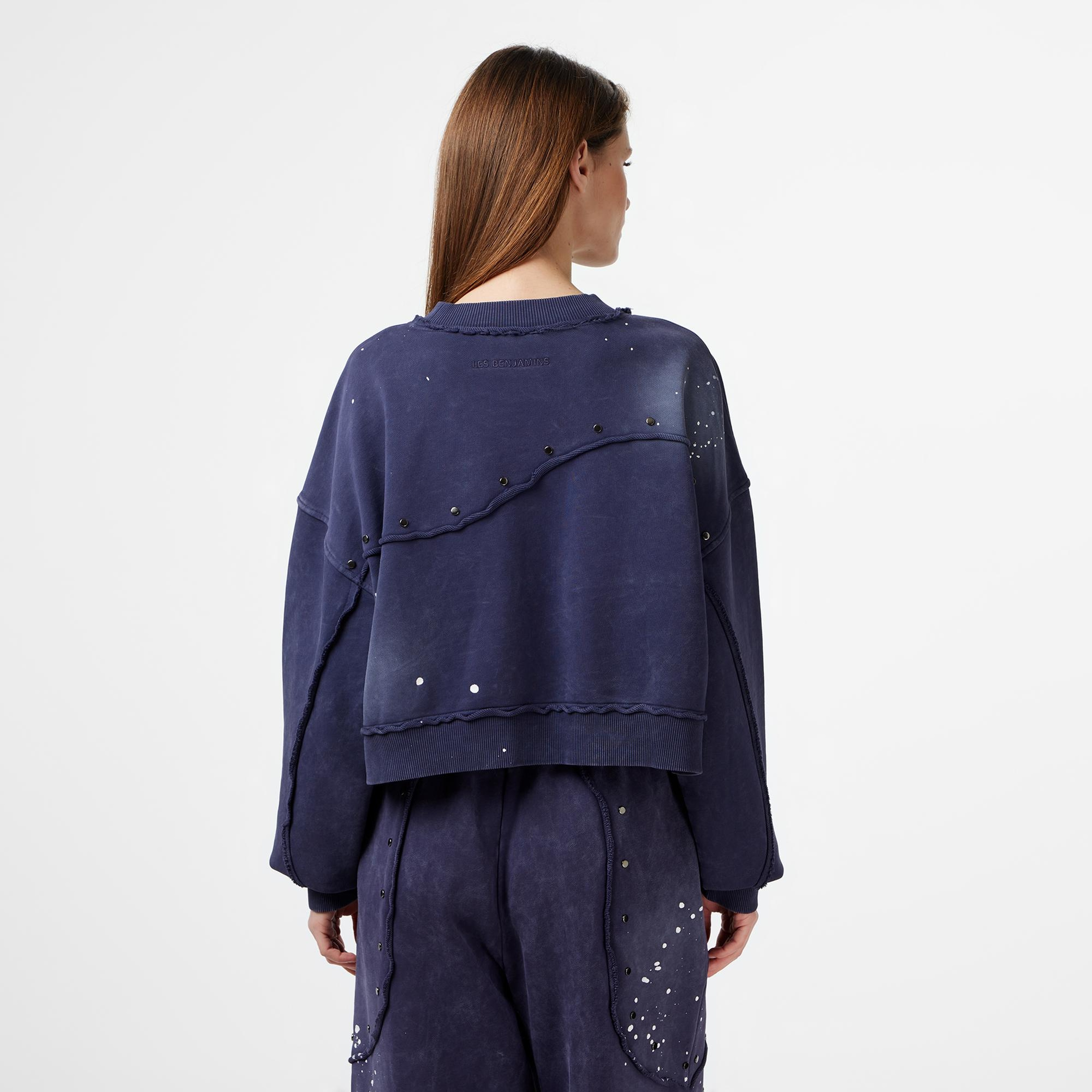 Les Benjamins Regular Fit Kadın Mor Sweatshirt