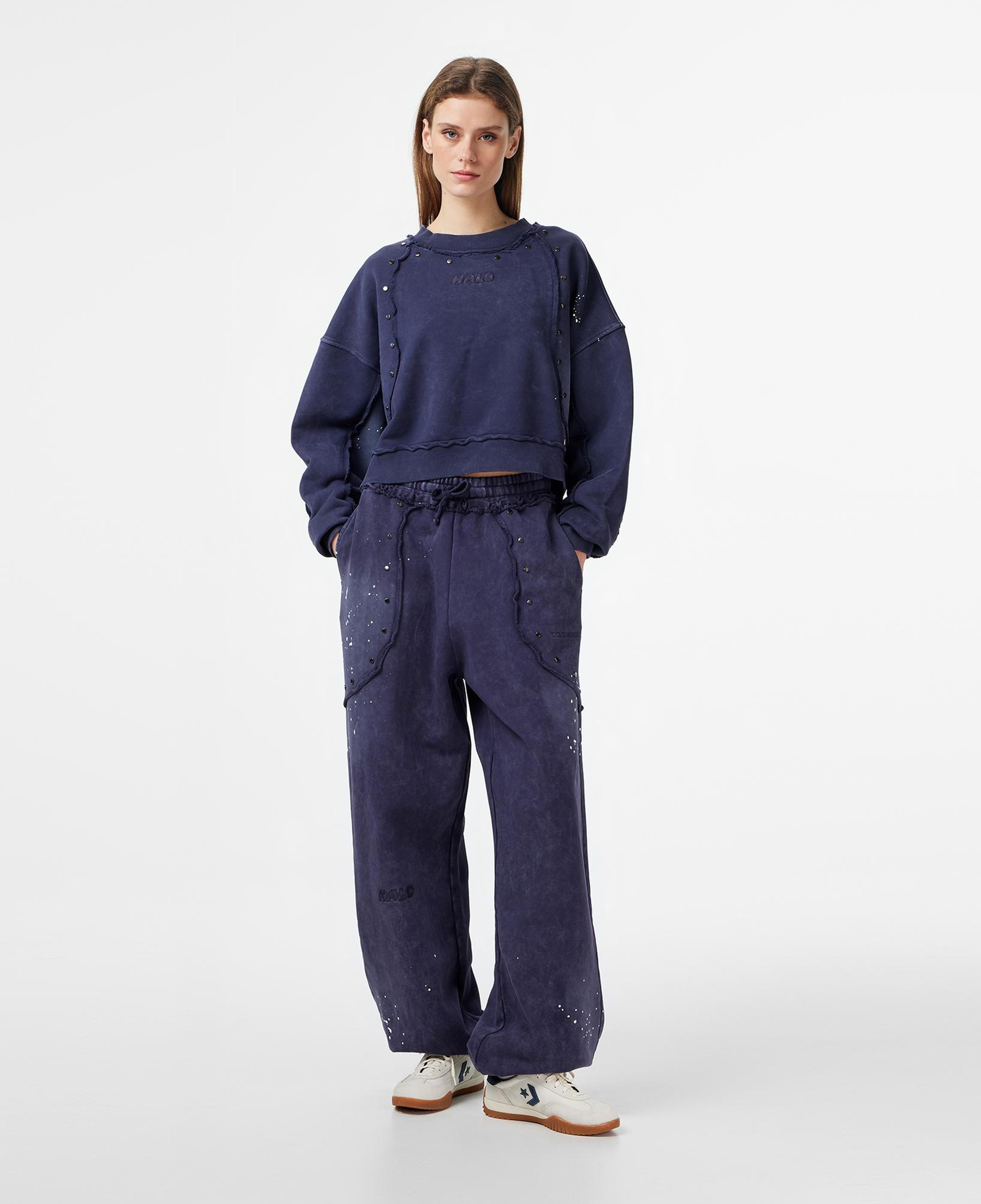 Les Benjamins Regular Fit Kadın Mor Sweatshirt