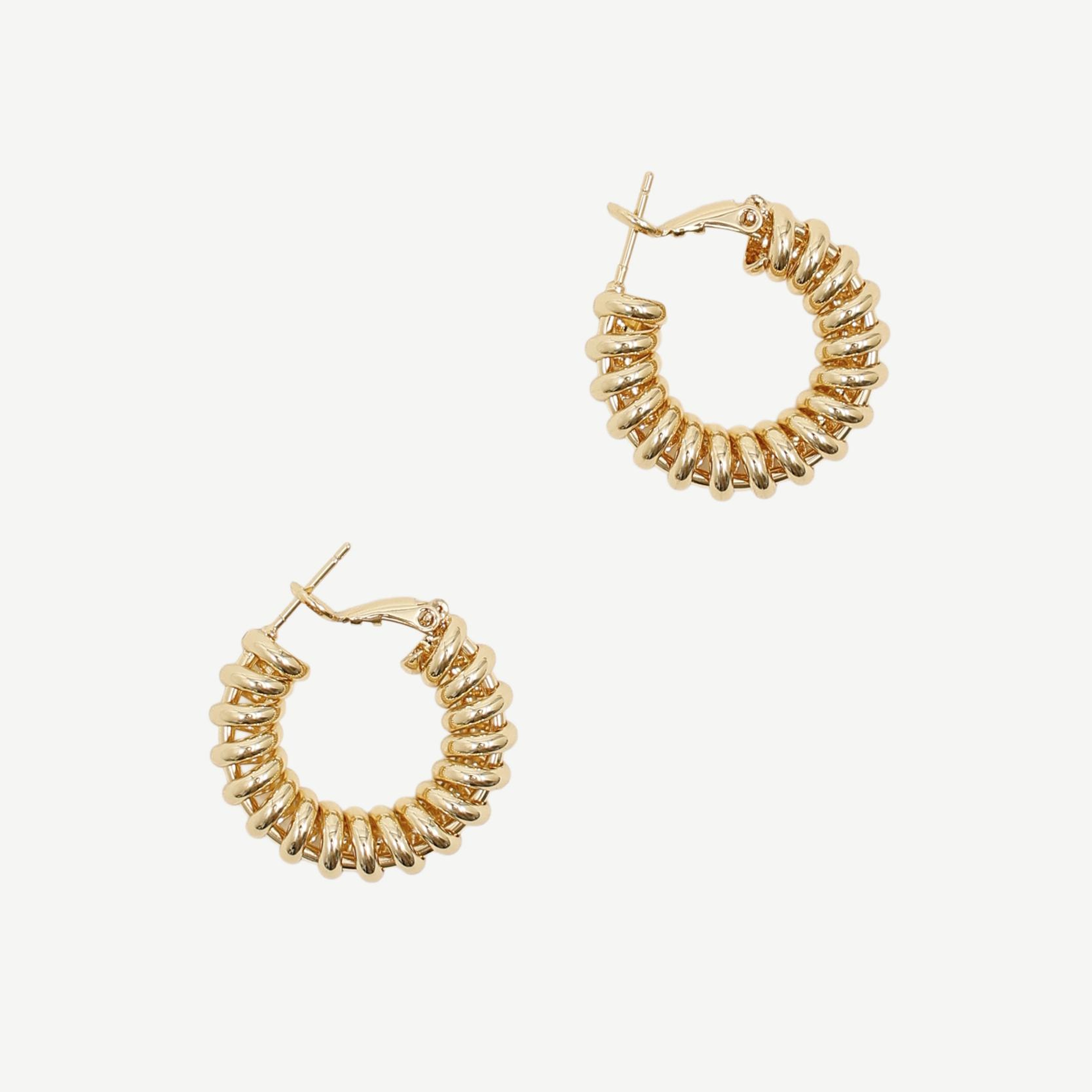 YARGICI Dokulu Gold Küpe