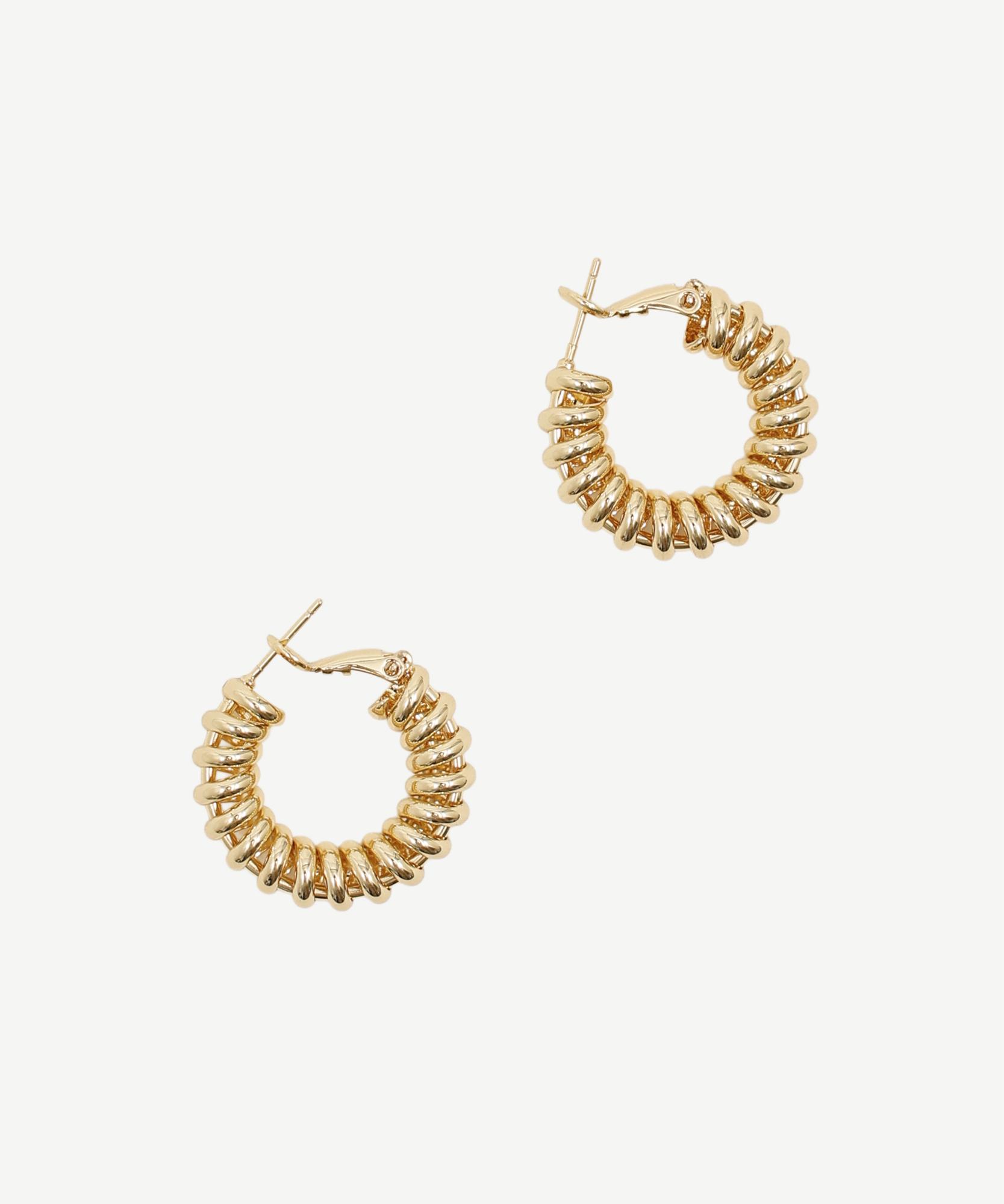 YARGICI Dokulu Gold Küpe