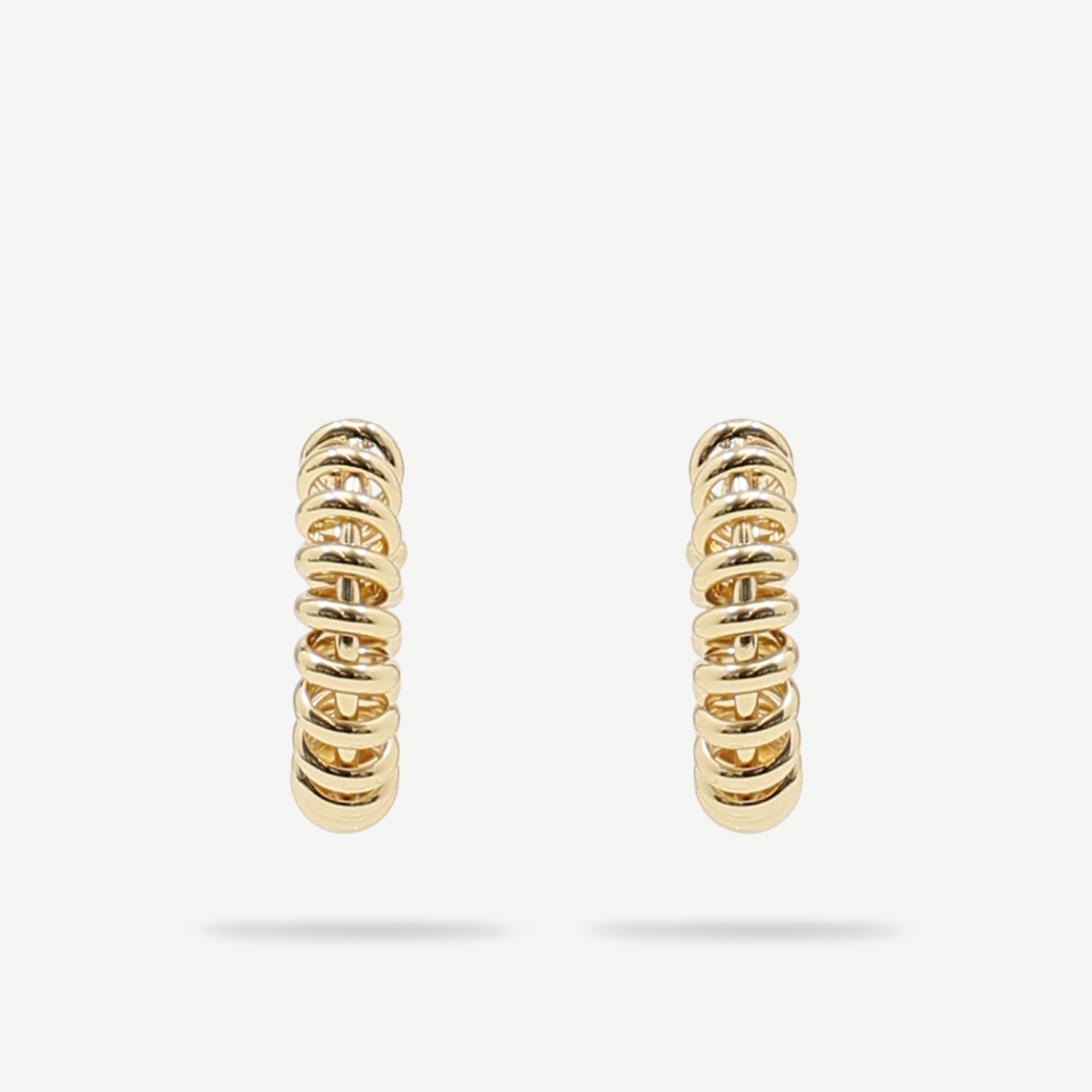 YARGICI Dokulu Gold Küpe