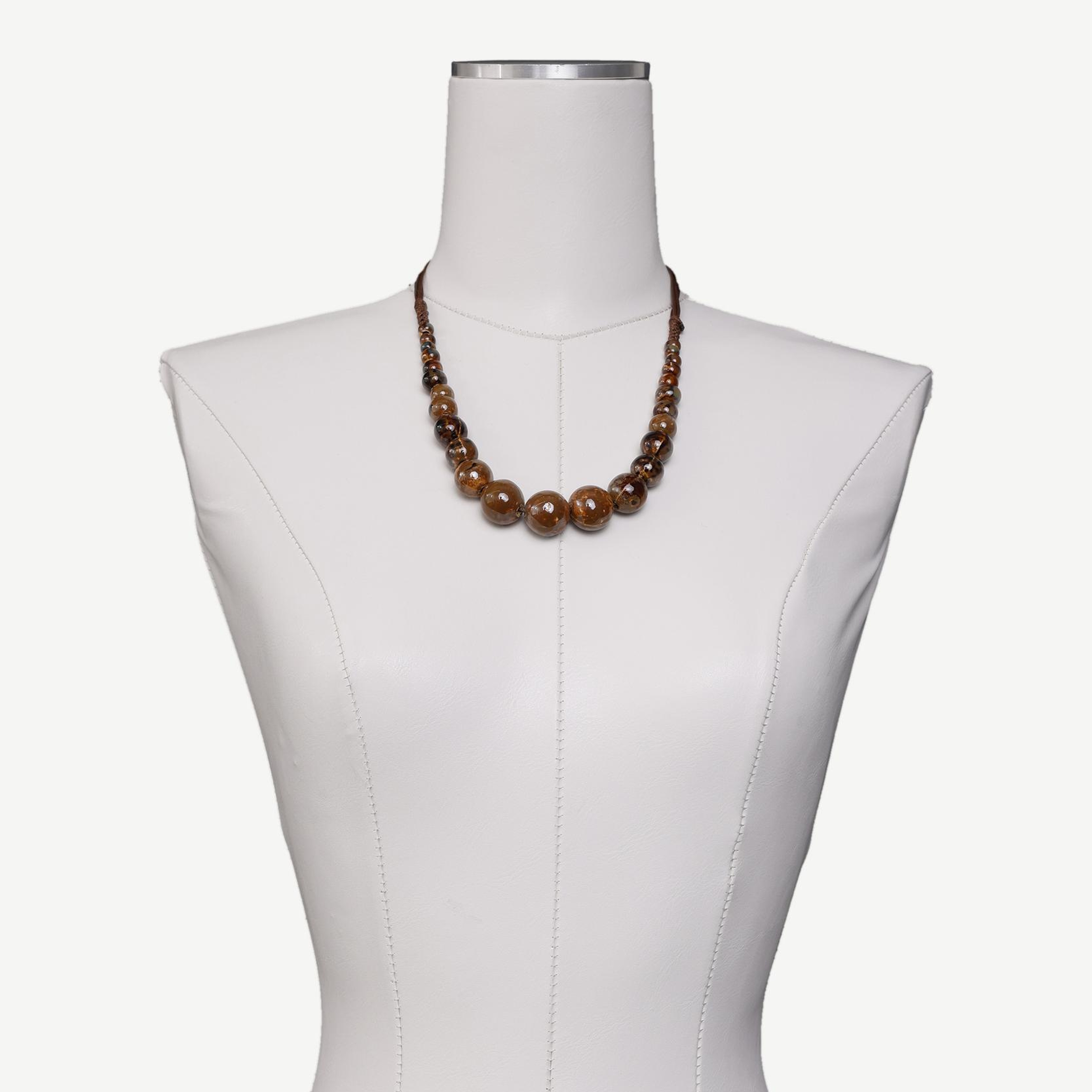 YARGICI Seramik Boncuklu İp Kolye