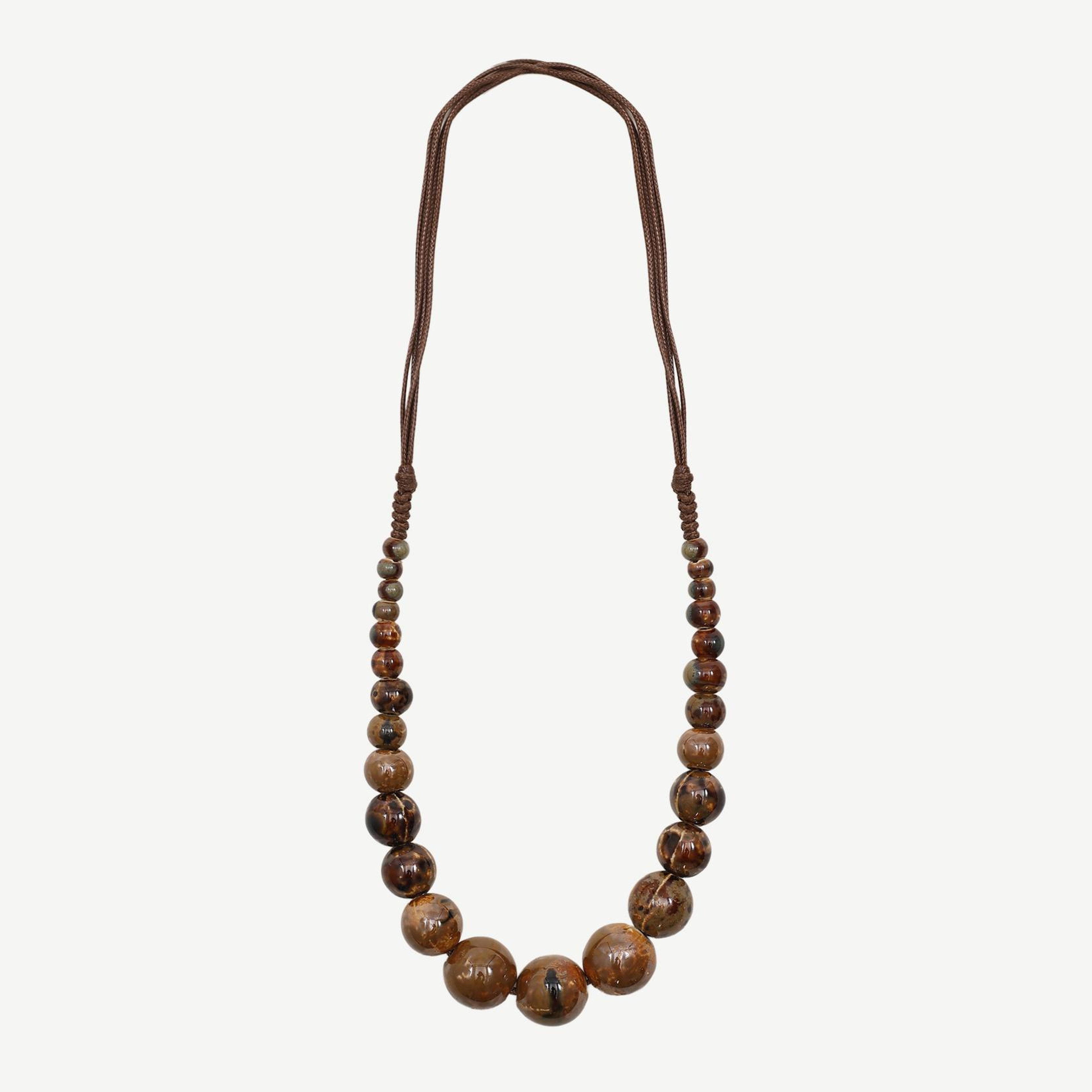 YARGICI Seramik Boncuklu İp Kolye