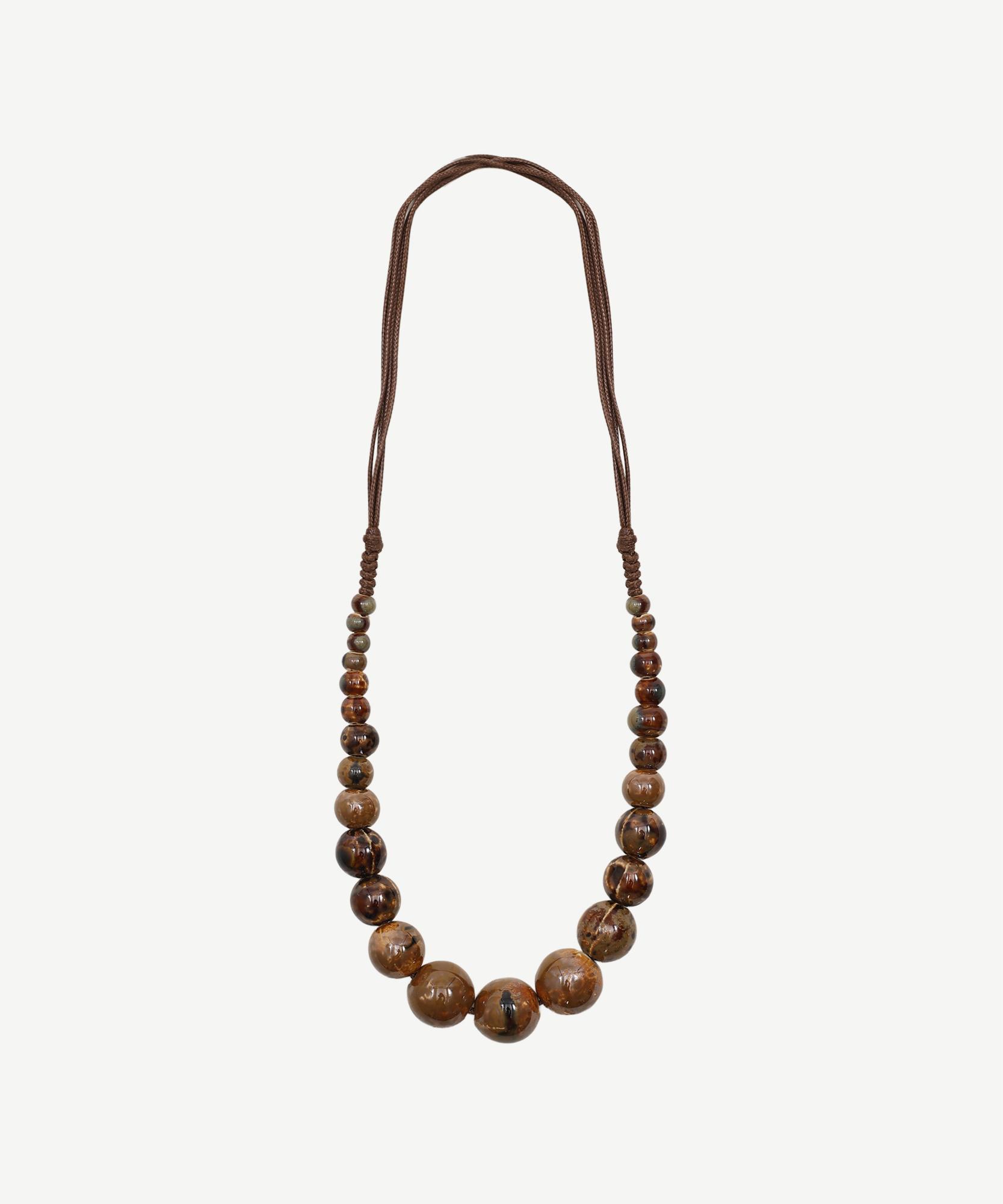 YARGICI Seramik Boncuklu İp Kolye