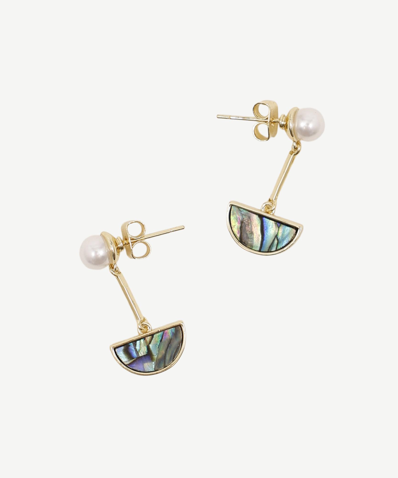 YARGICI Renkli Kabuk Detaylı Minimal Küpe