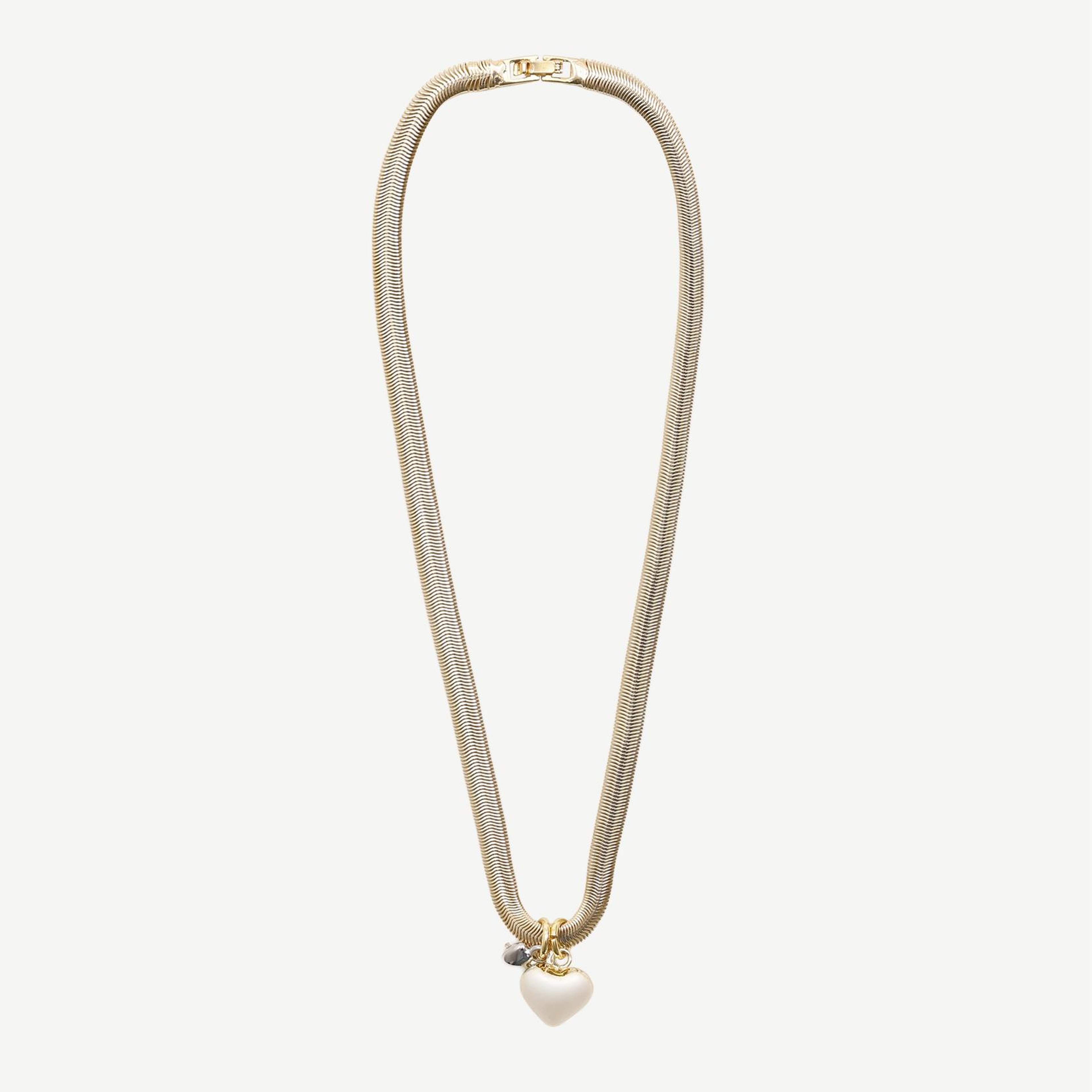 YARGICI Kalp Uçlu İtalyan Zincir Kolye