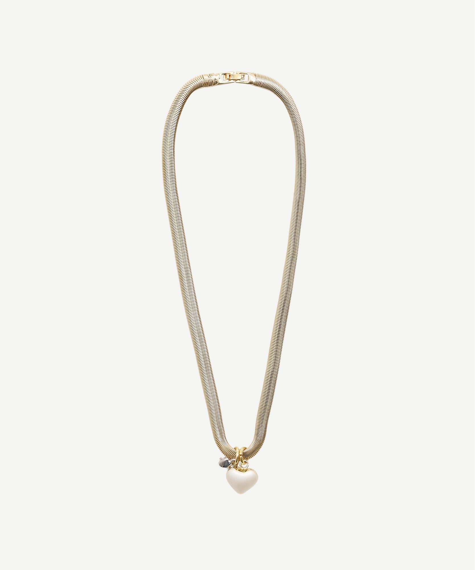 YARGICI Kalp Uçlu İtalyan Zincir Kolye