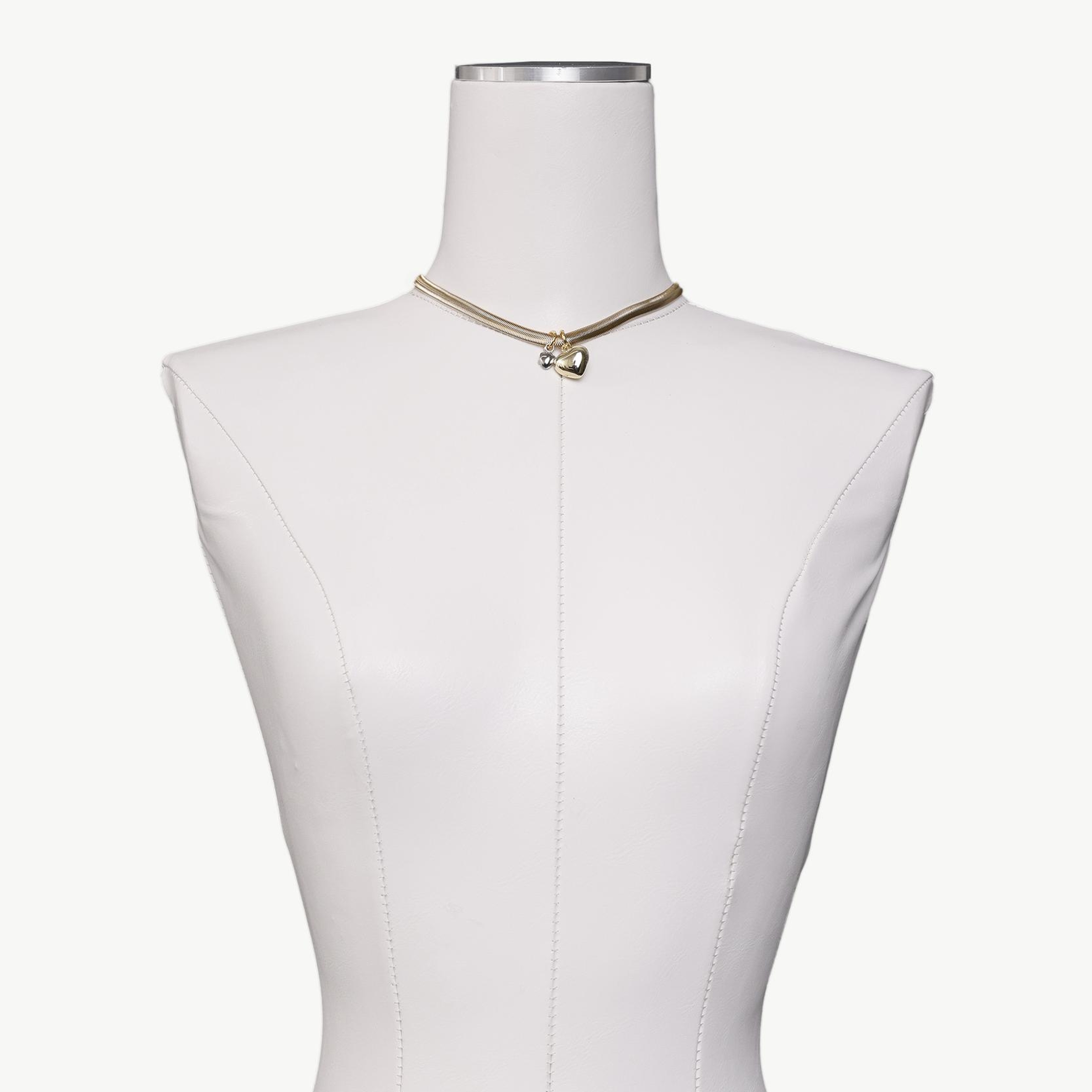 YARGICI Kalp Uçlu İtalyan Zincir Kolye