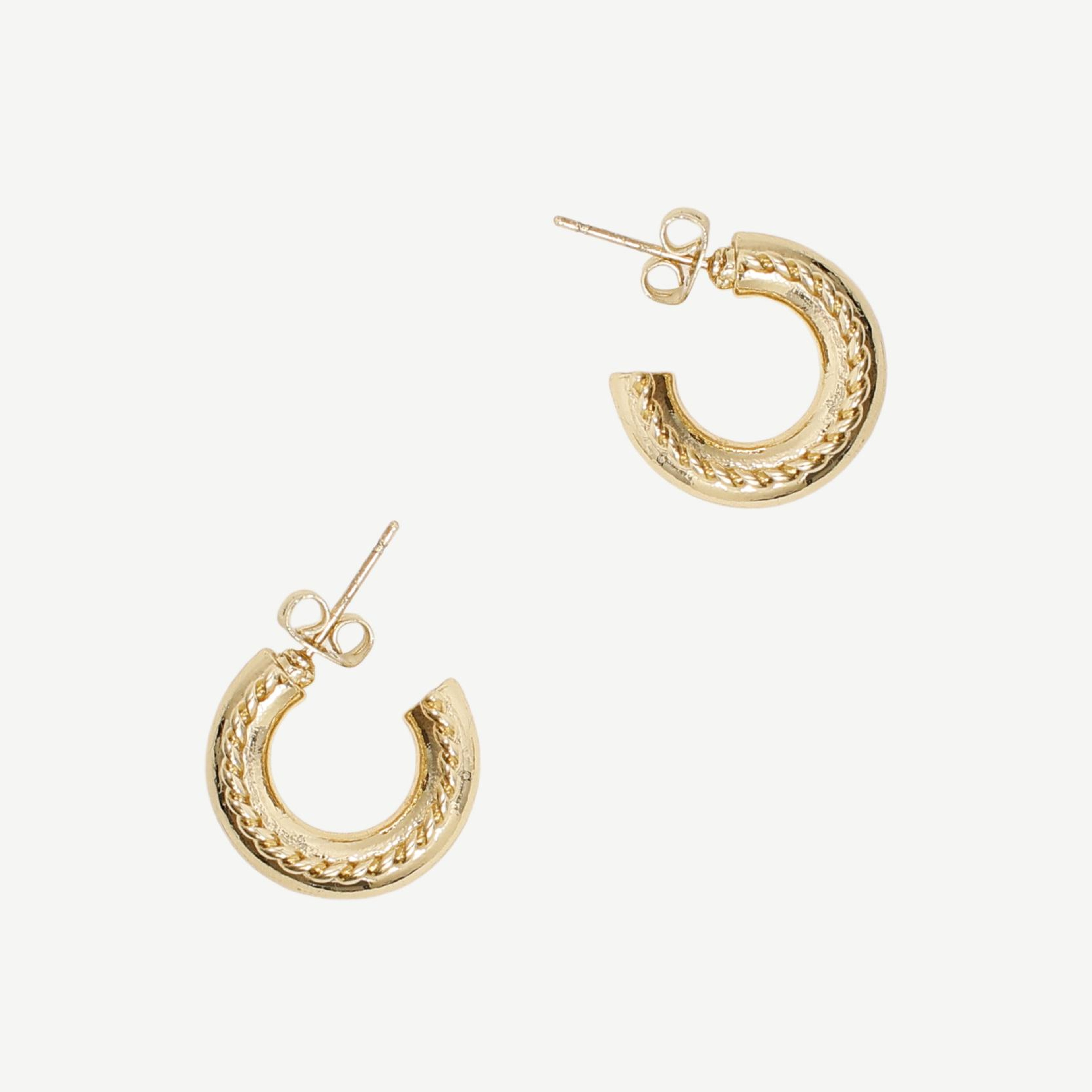 YARGICI Dokulu Gold Küpe