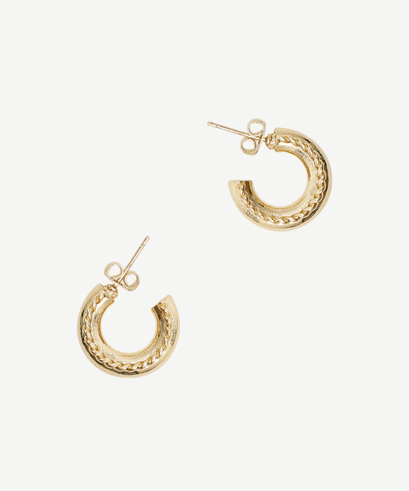 YARGICI Dokulu Gold Küpe