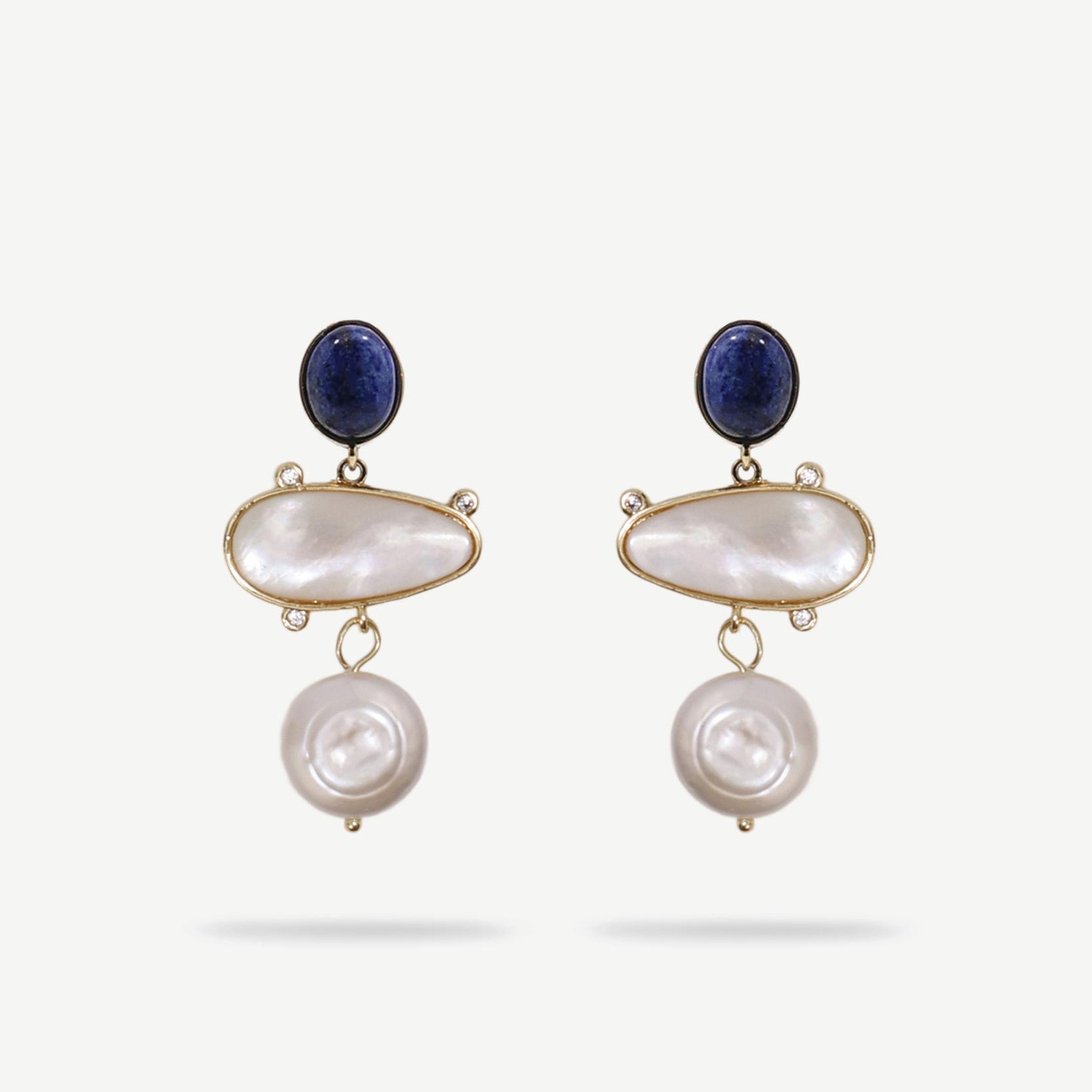 YARGICI İnci Ve Cam Boncuk Detaylı Küpe