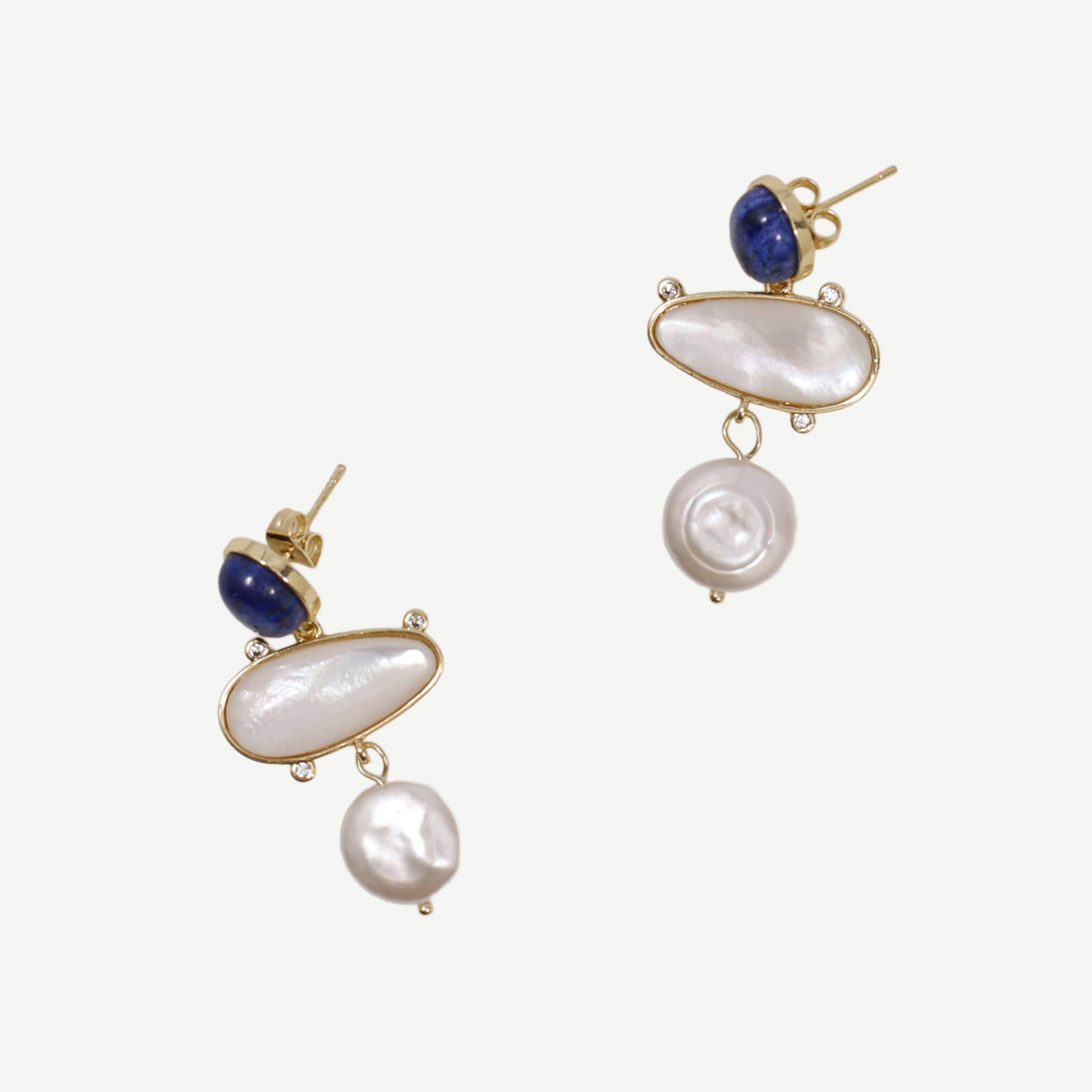 YARGICI İnci Ve Cam Boncuk Detaylı Küpe