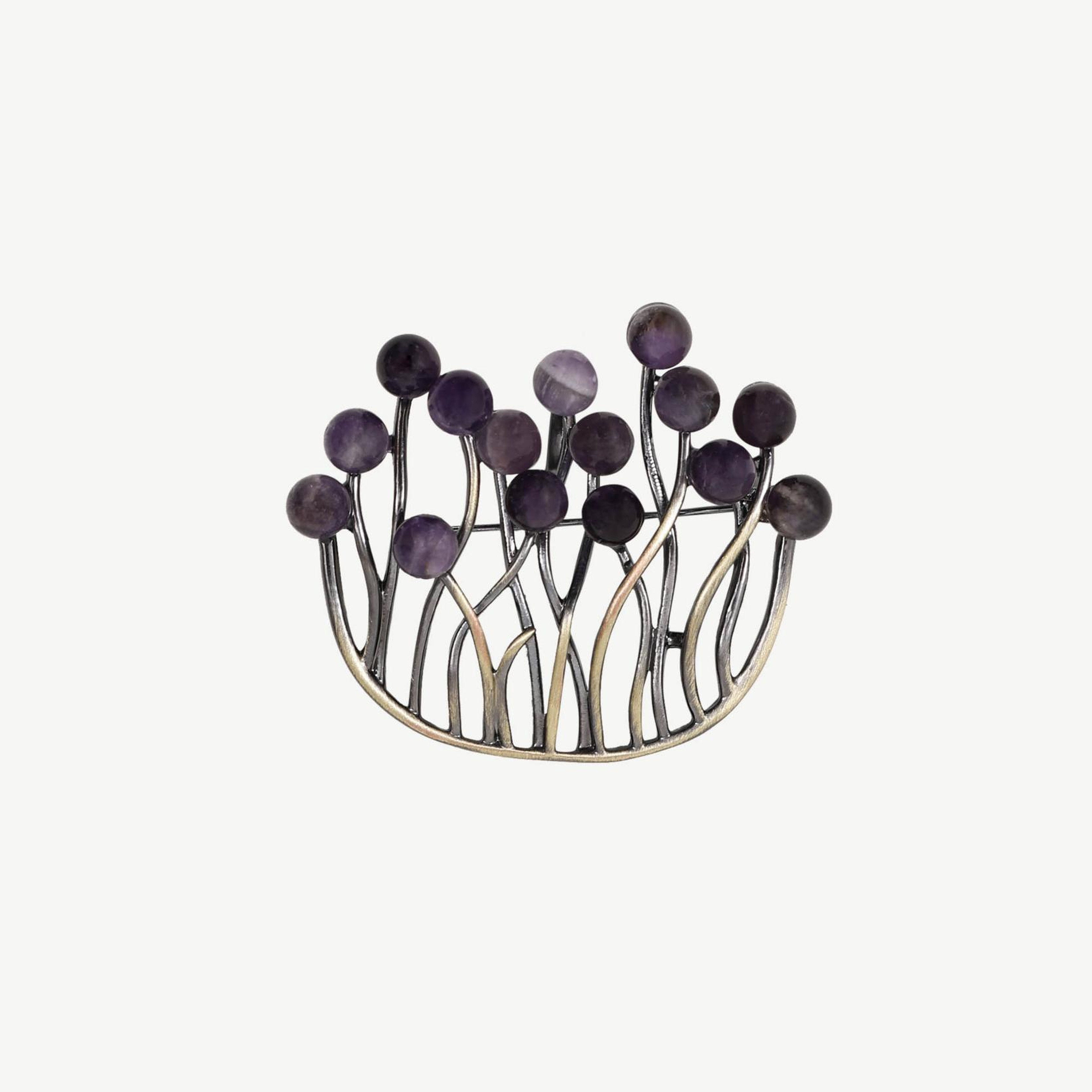 YARGICI Mor Kum Taşı Detaylı Broş