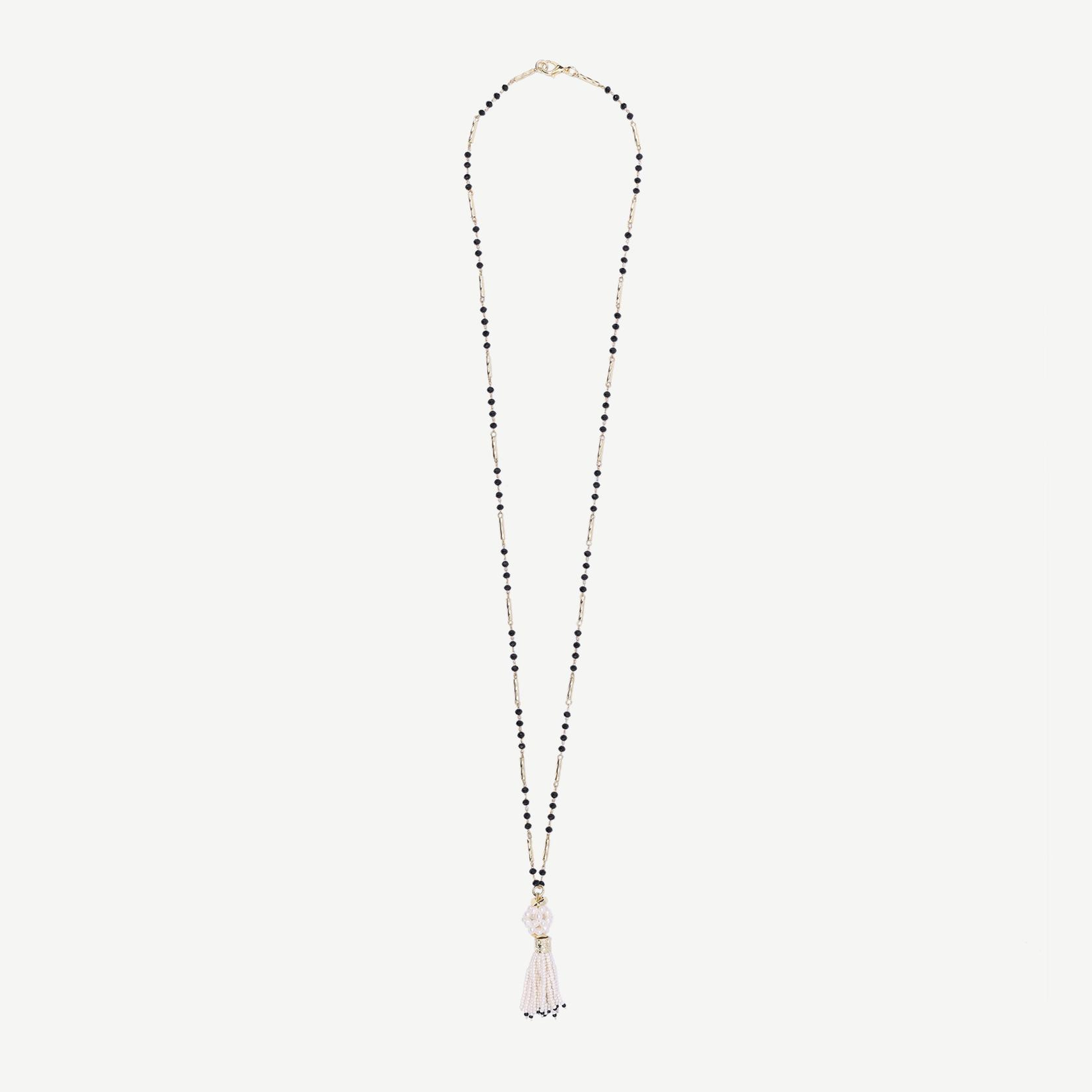 YARGICI Kristal Taşlı Ve Püskül Detaylı Kolye